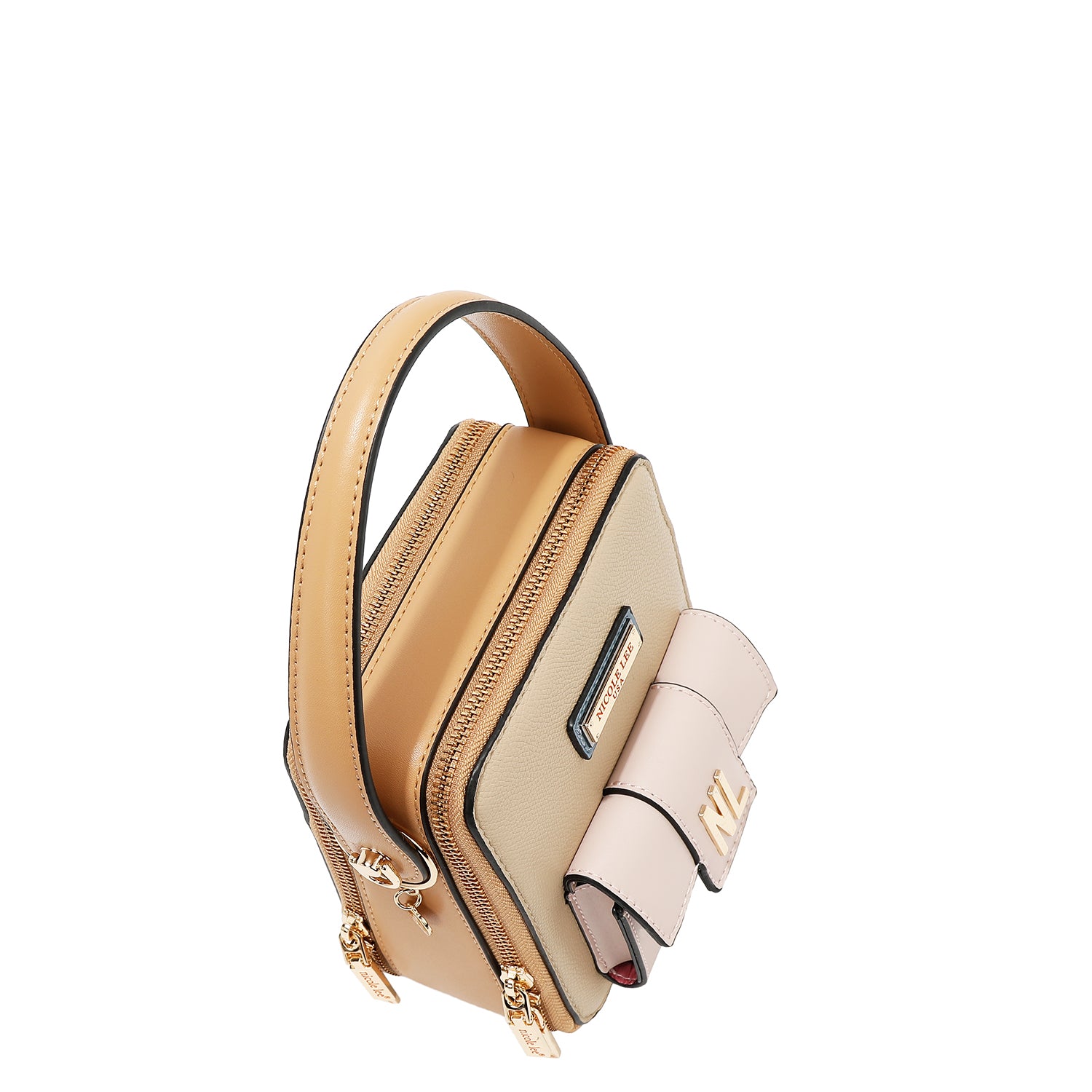 Bandolera avec des blocs de poche et de couleur (taupe)