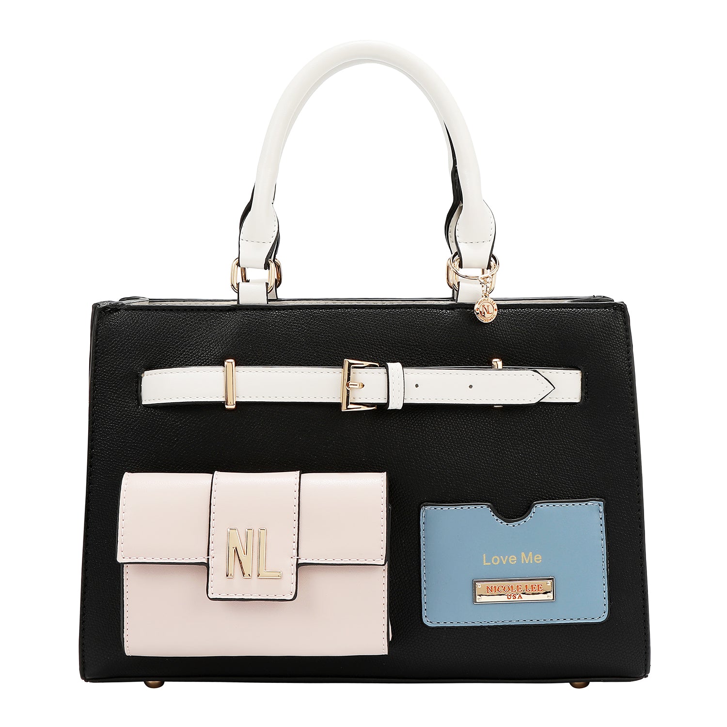 Sac de poche avec blocs de couleur (noir)