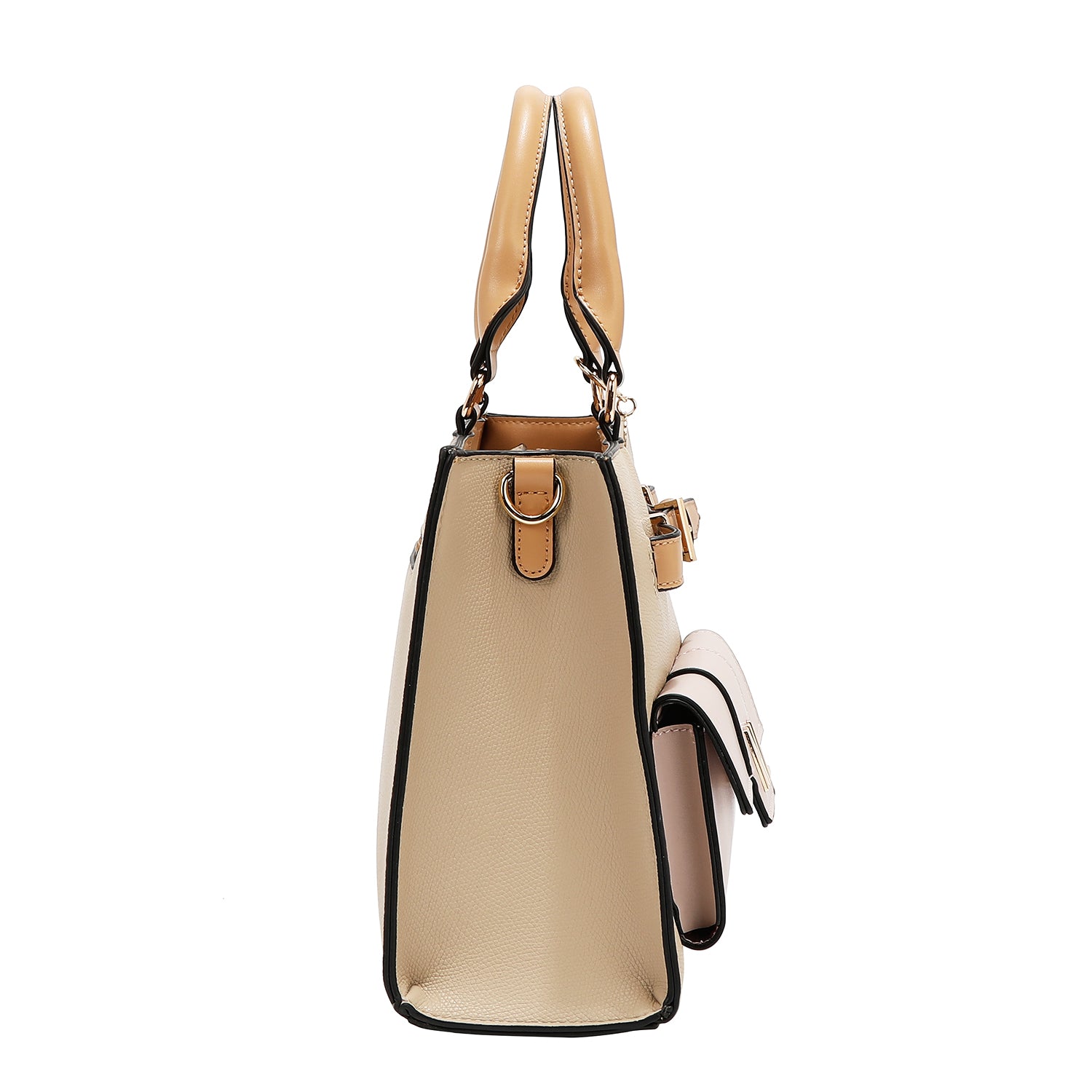 Sac de poche avec blocs de couleurs (taupe)