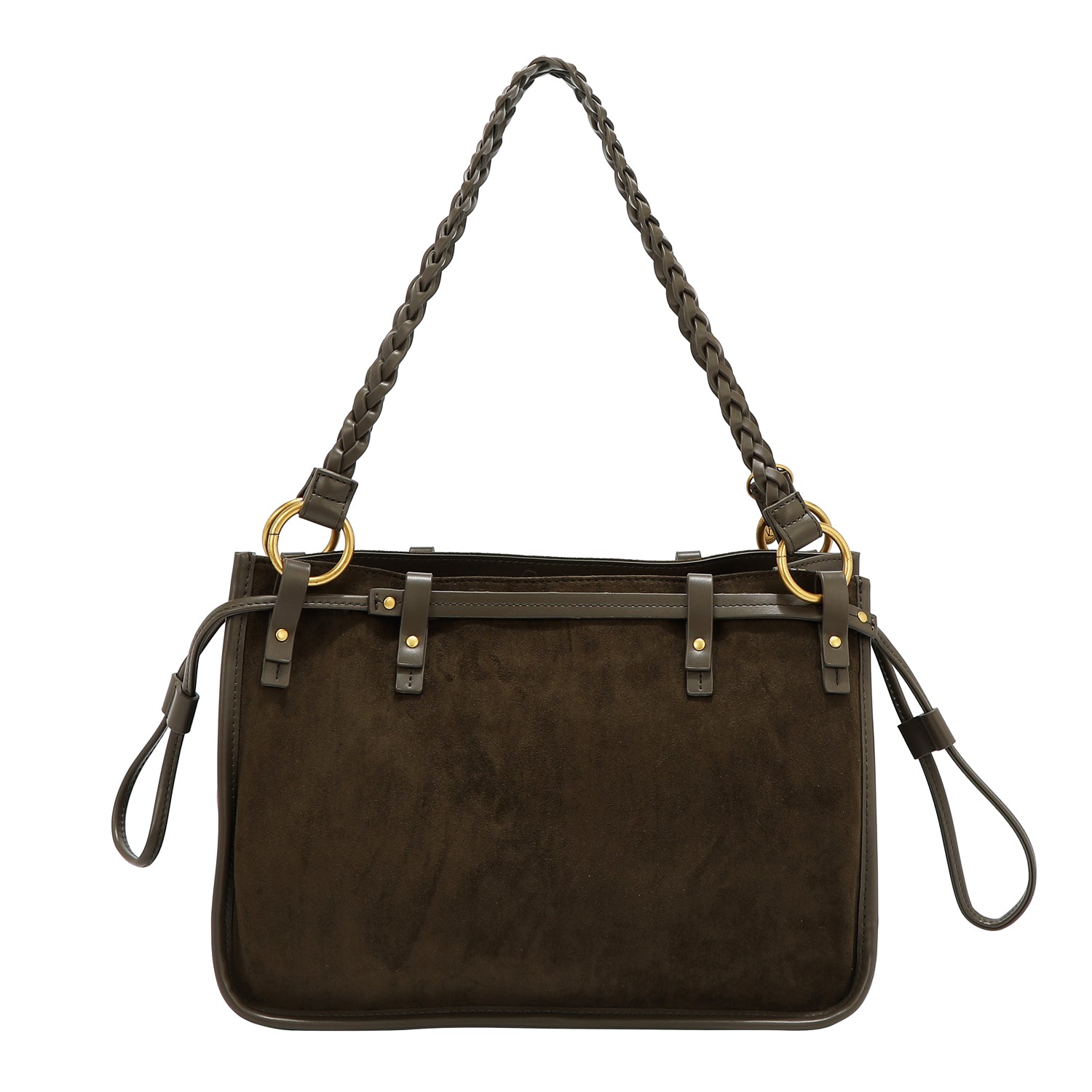 SAC À MAIN AVEC DESIGN FLORAL (OLIVE)