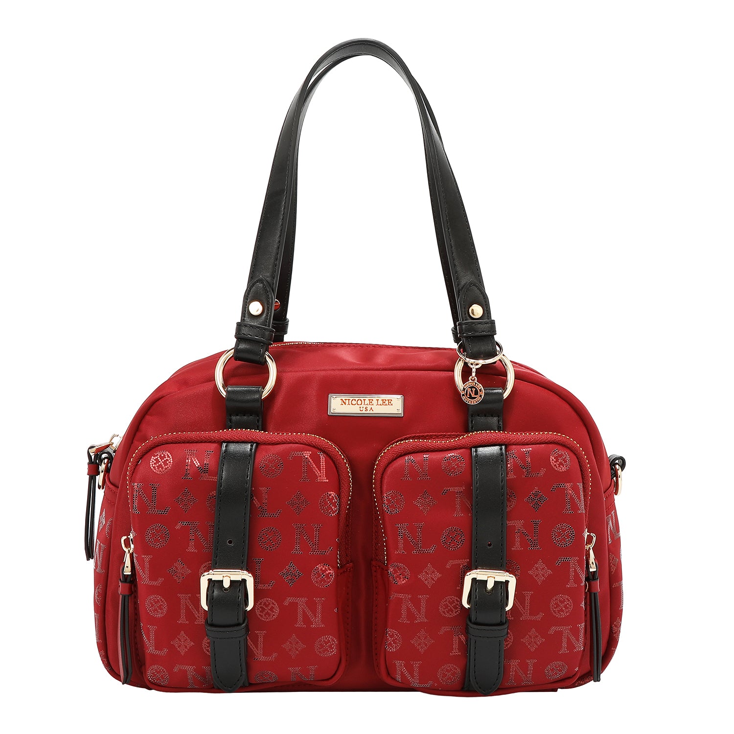 SAC BOSTON AVEC LOGO MONOGRAMME (ROUGE)