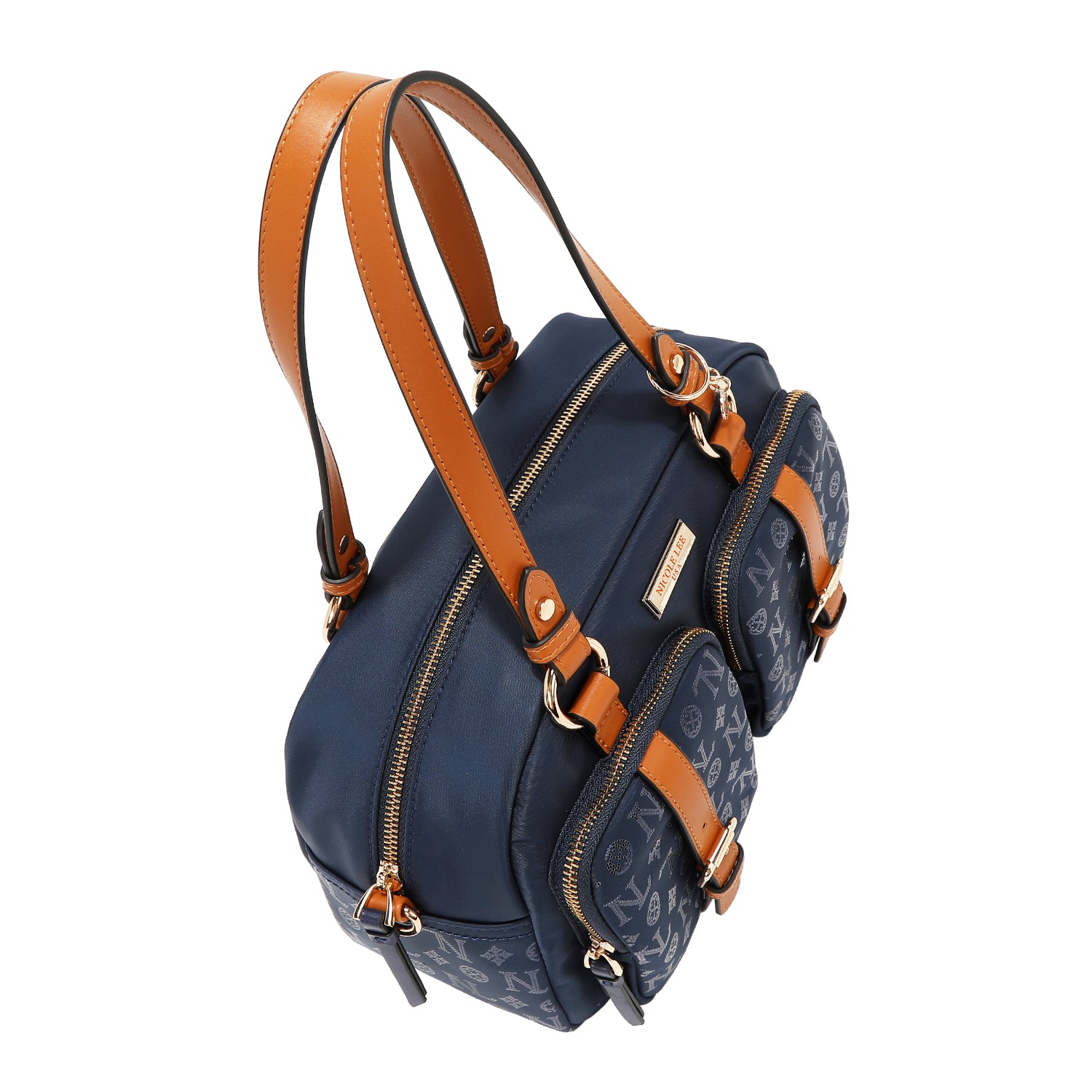 SAC BOSTON AVEC LOGO MONOGRAMME (BLEU)