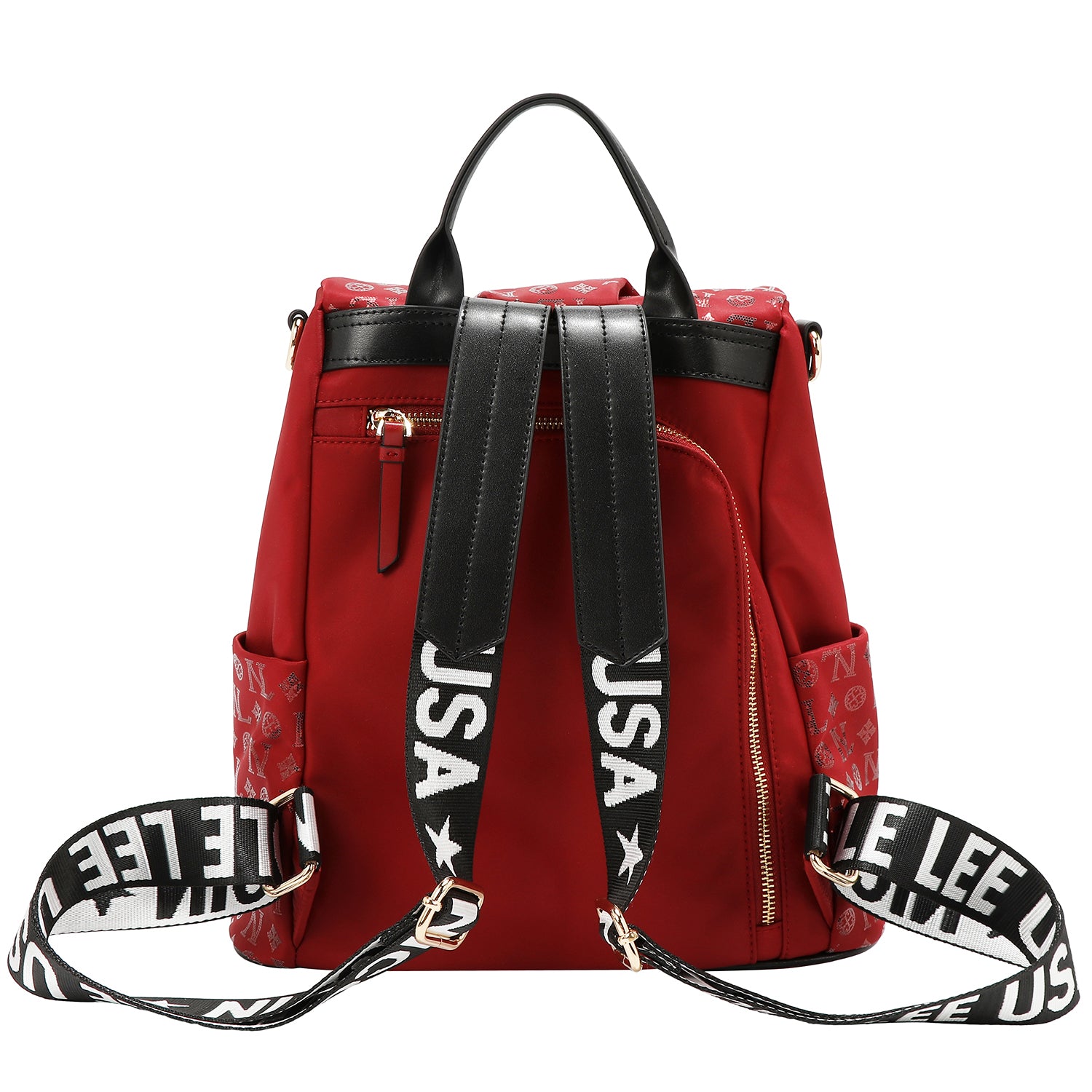 MOCHILA CON LOGOTIPO MONOGRAMA (ROJO)