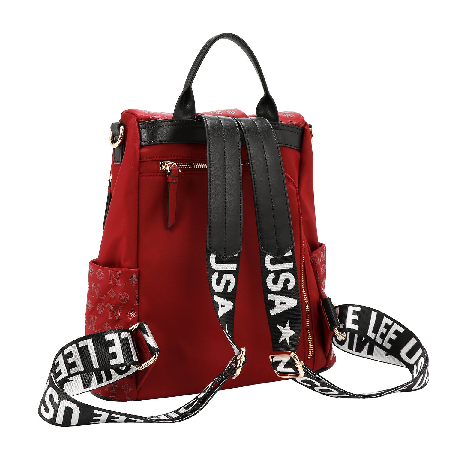 MOCHILA CON LOGOTIPO MONOGRAMA (ROJO)