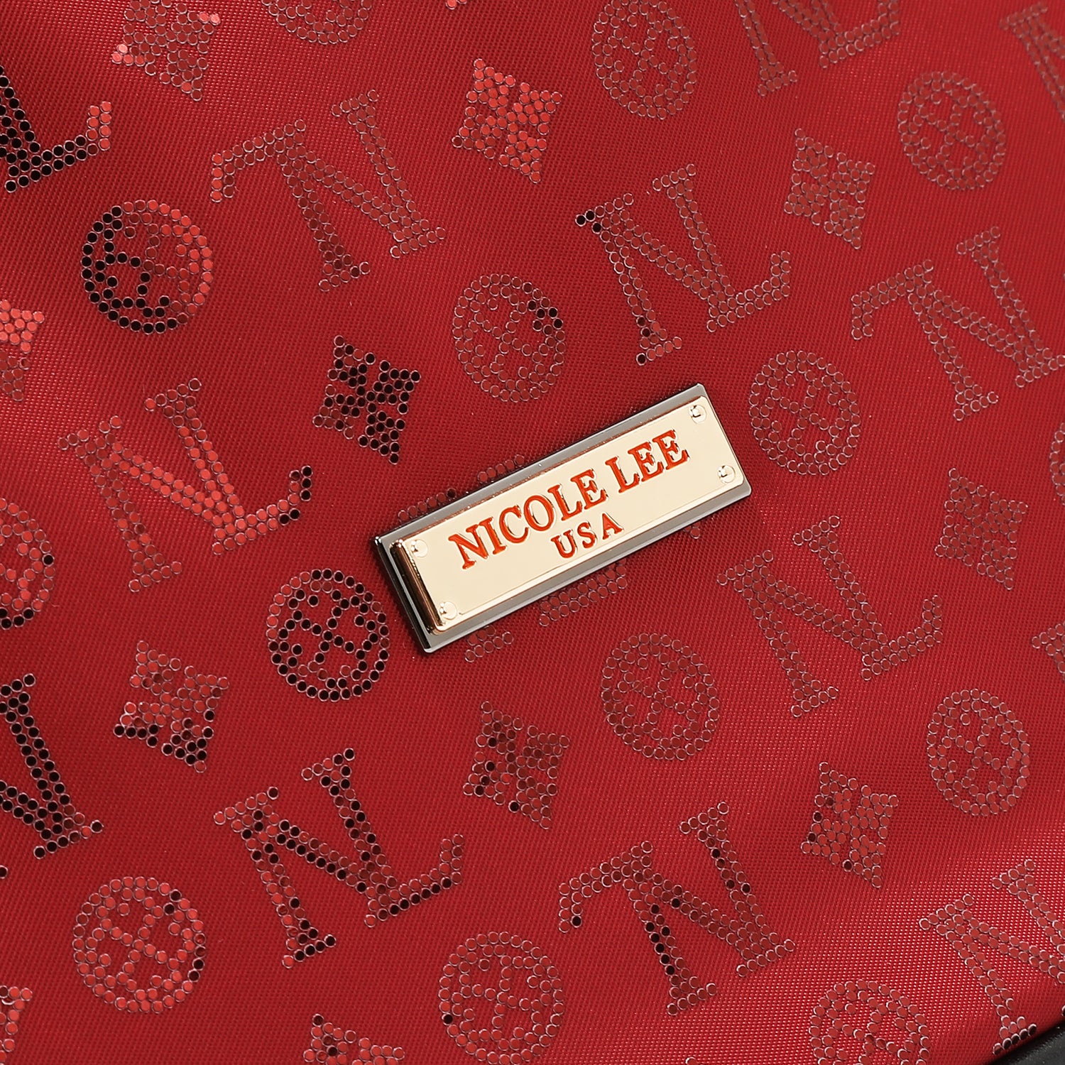 MOCHILA CON LOGOTIPO MONOGRAMA (ROJO)