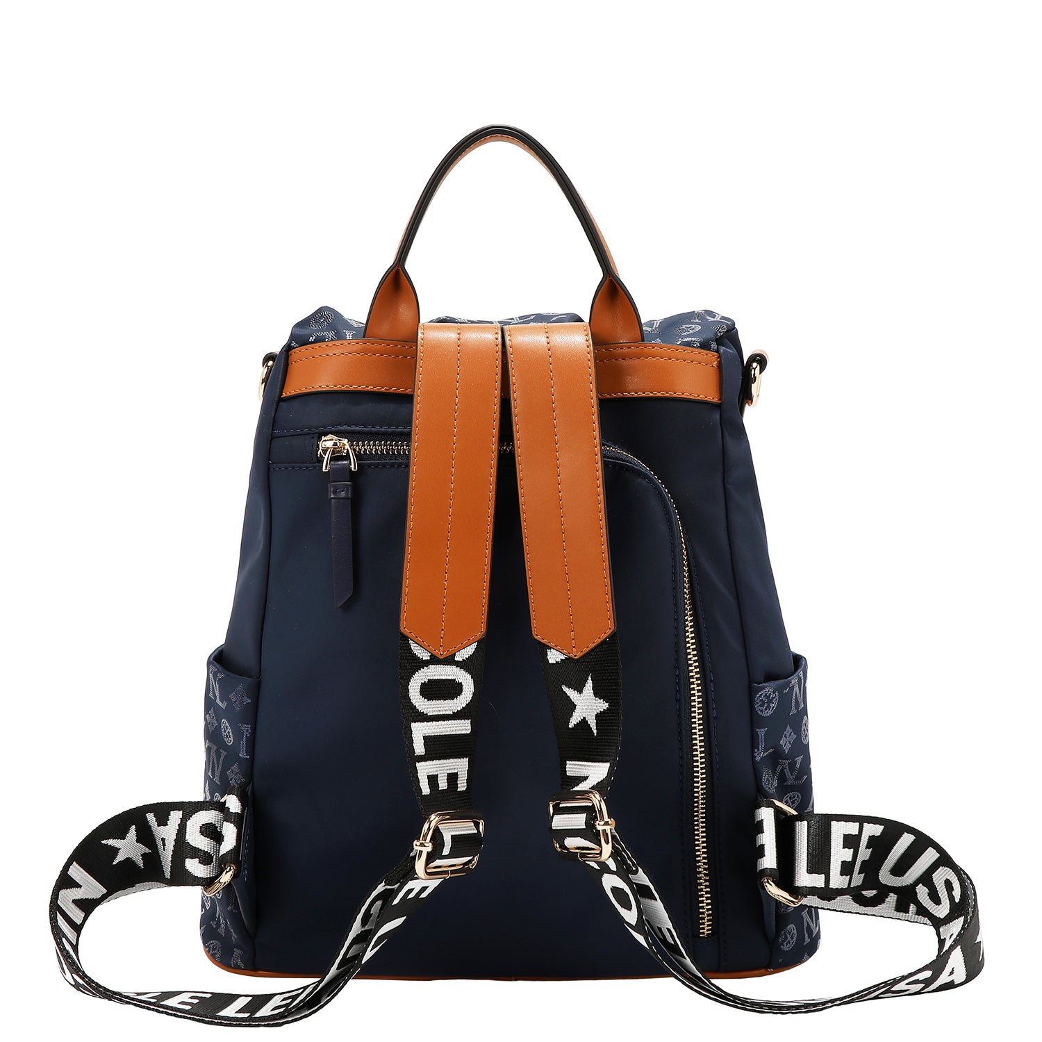 SAC À DOS AVEC LOGO MONOGRAMME (BLEU)