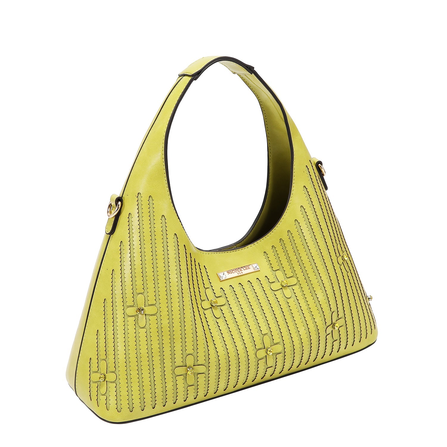 HANDTASCHE MIT STICH (LIME)