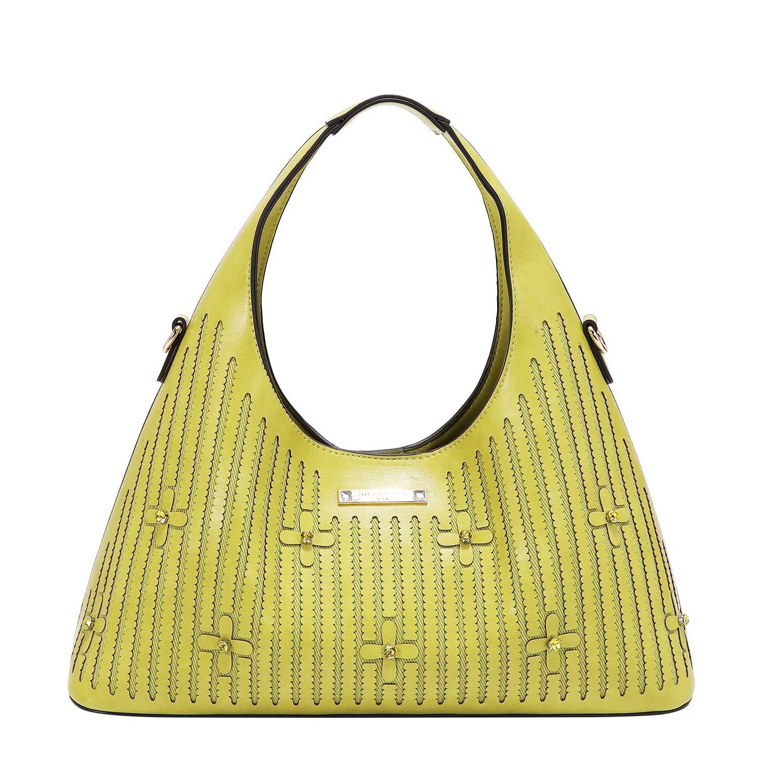 HANDTASCHE MIT STICH (LIME)