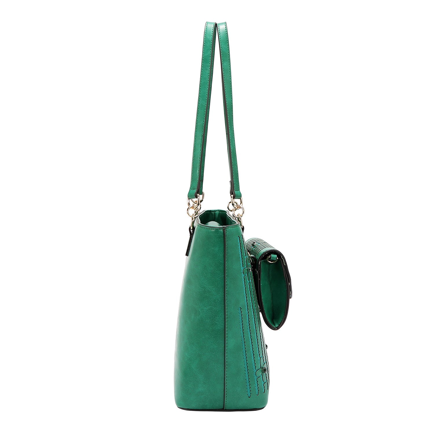SAC CABAS AVEC COUTURE (VERT)
