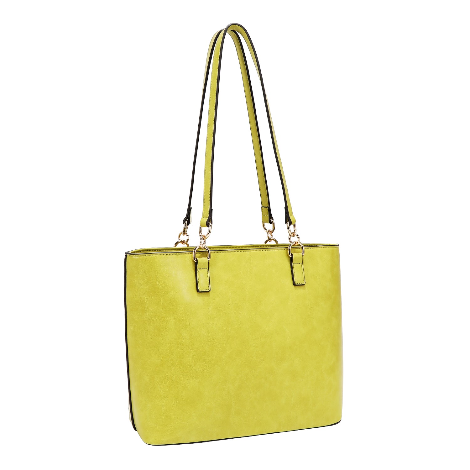 SAC CABAS AVEC COUTURES (LIME)