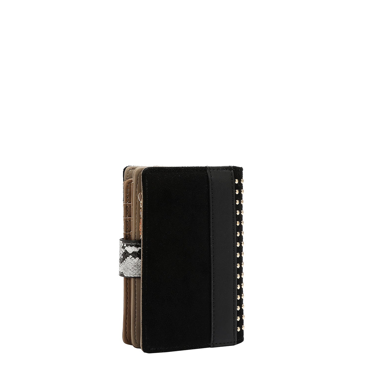 CARTERA GLAM CON TACHUELAS (NEGRO)