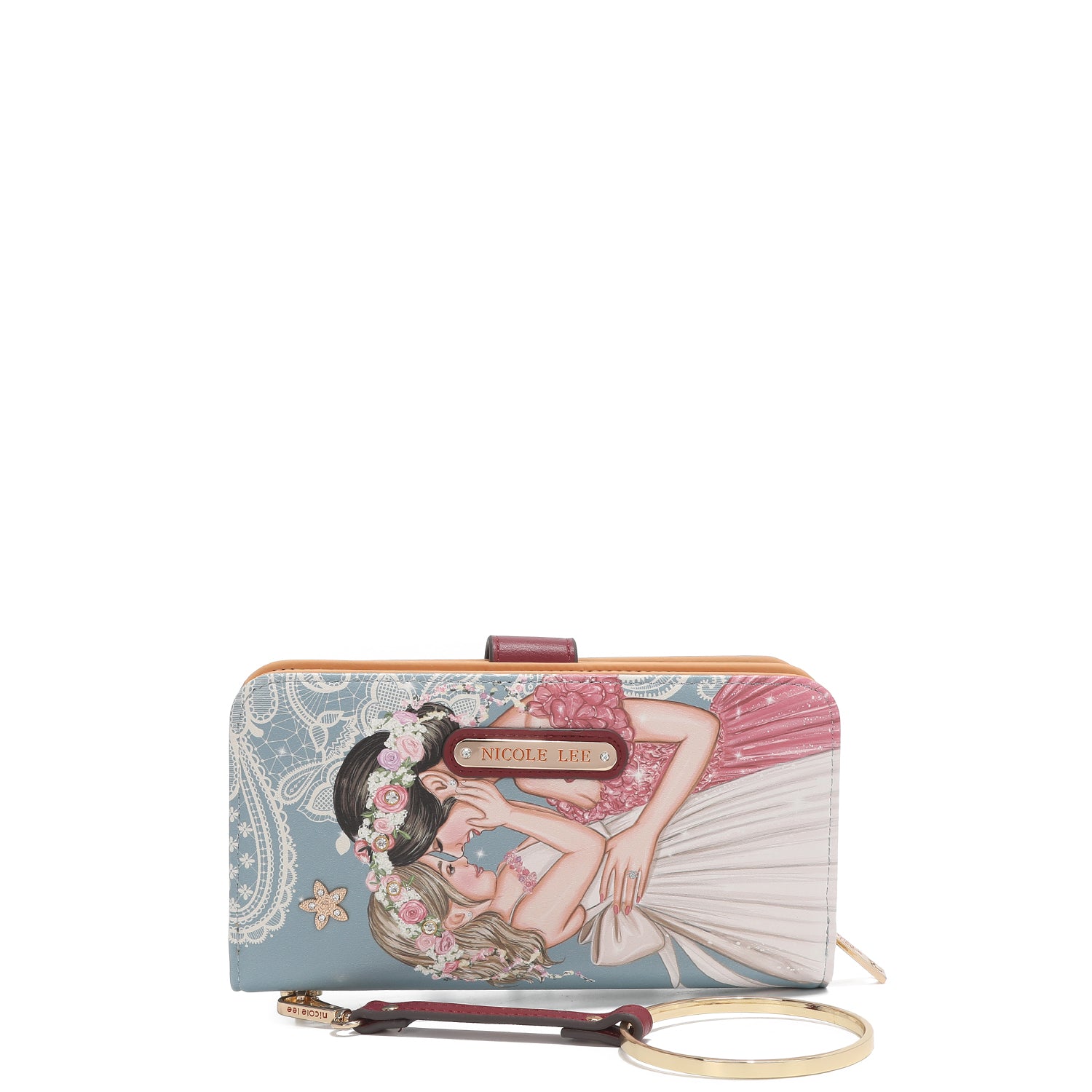 Fashion printed portfolio with zipper