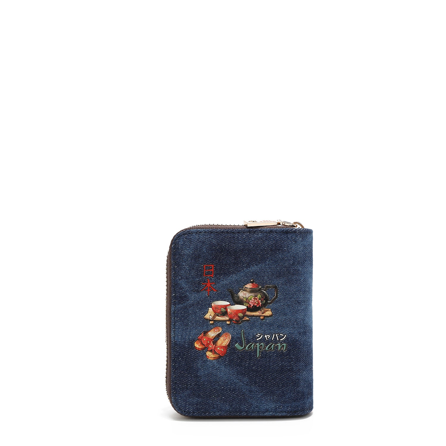 PORTEFEUILLE PLIABLE EN FORME DE CŒUR EN DENIM (<tc>AKIKO LA BELLEZA</tc>)