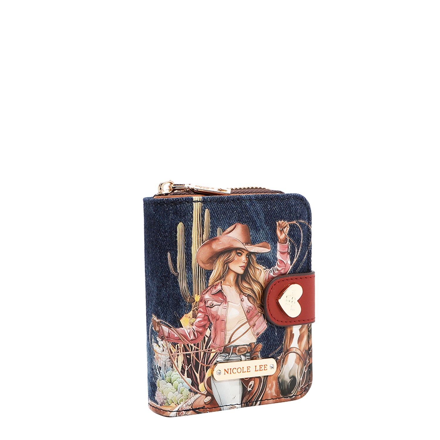 DENIM HEART FOLDING WALLET (<tc>SOFIA MONTANA</tc>)