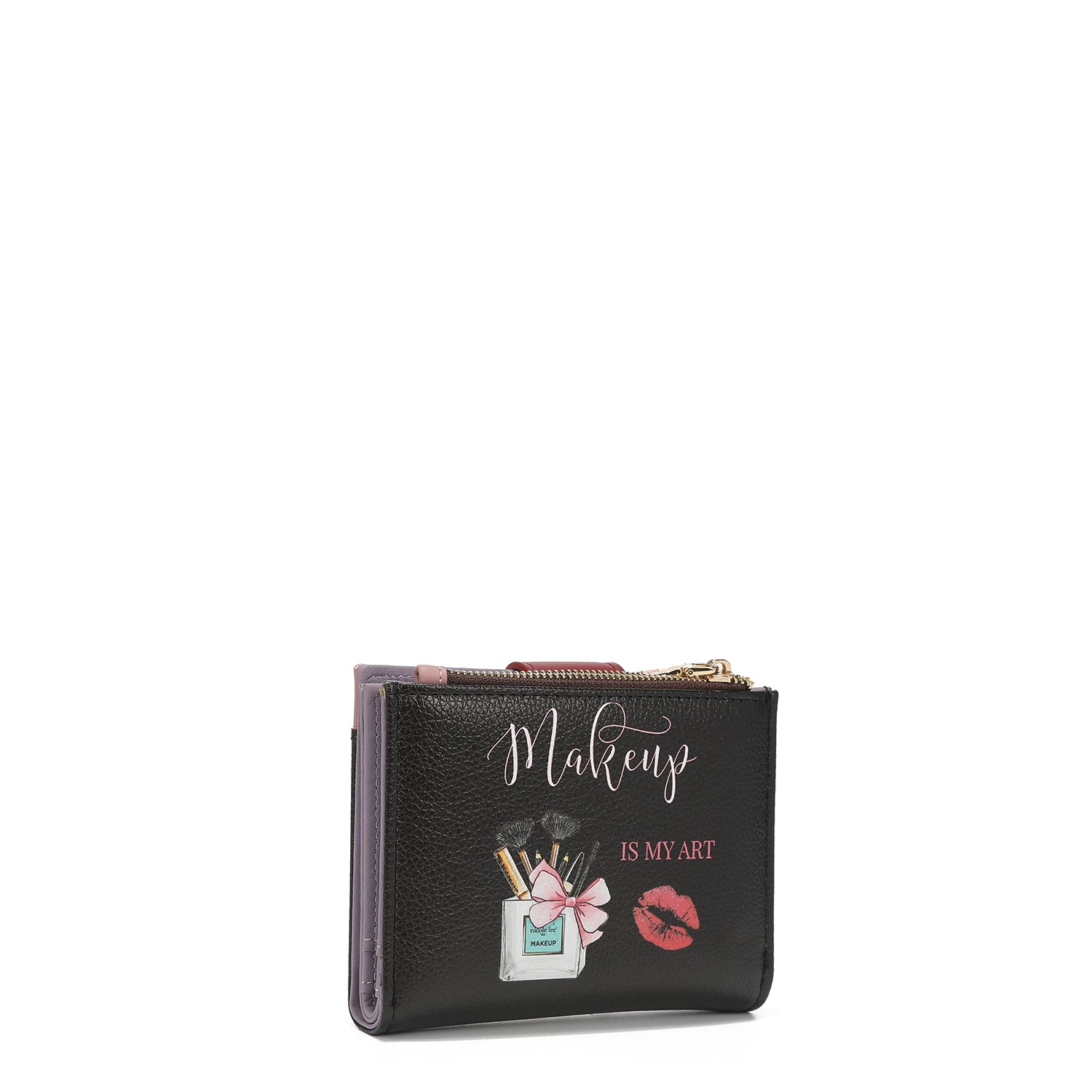 Double fashion compact portfolio with RFID block