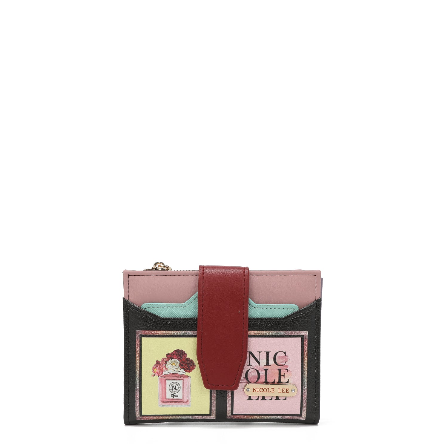 Double fashion compact portfolio with RFID block