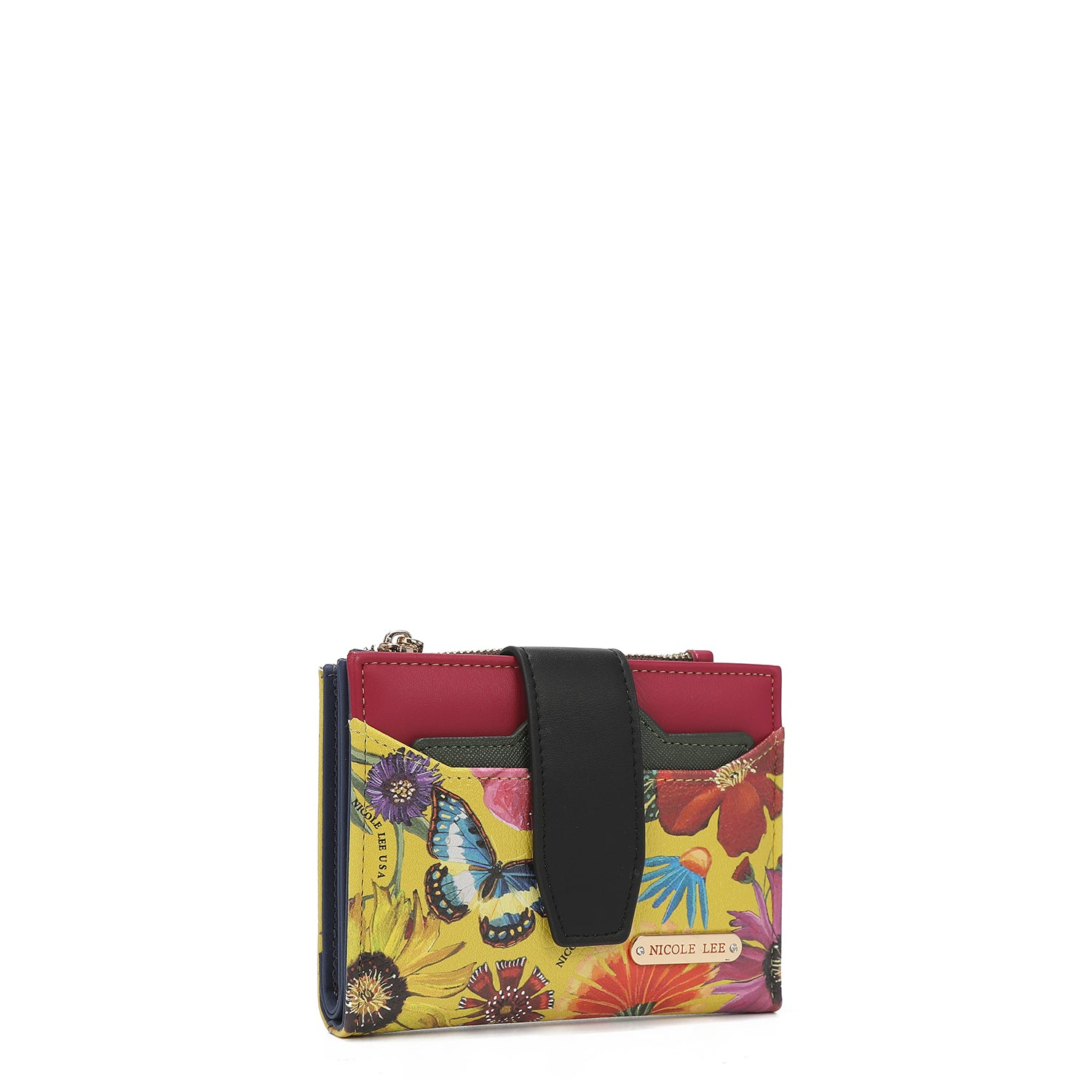 Double fashion compact portfolio with RFID block