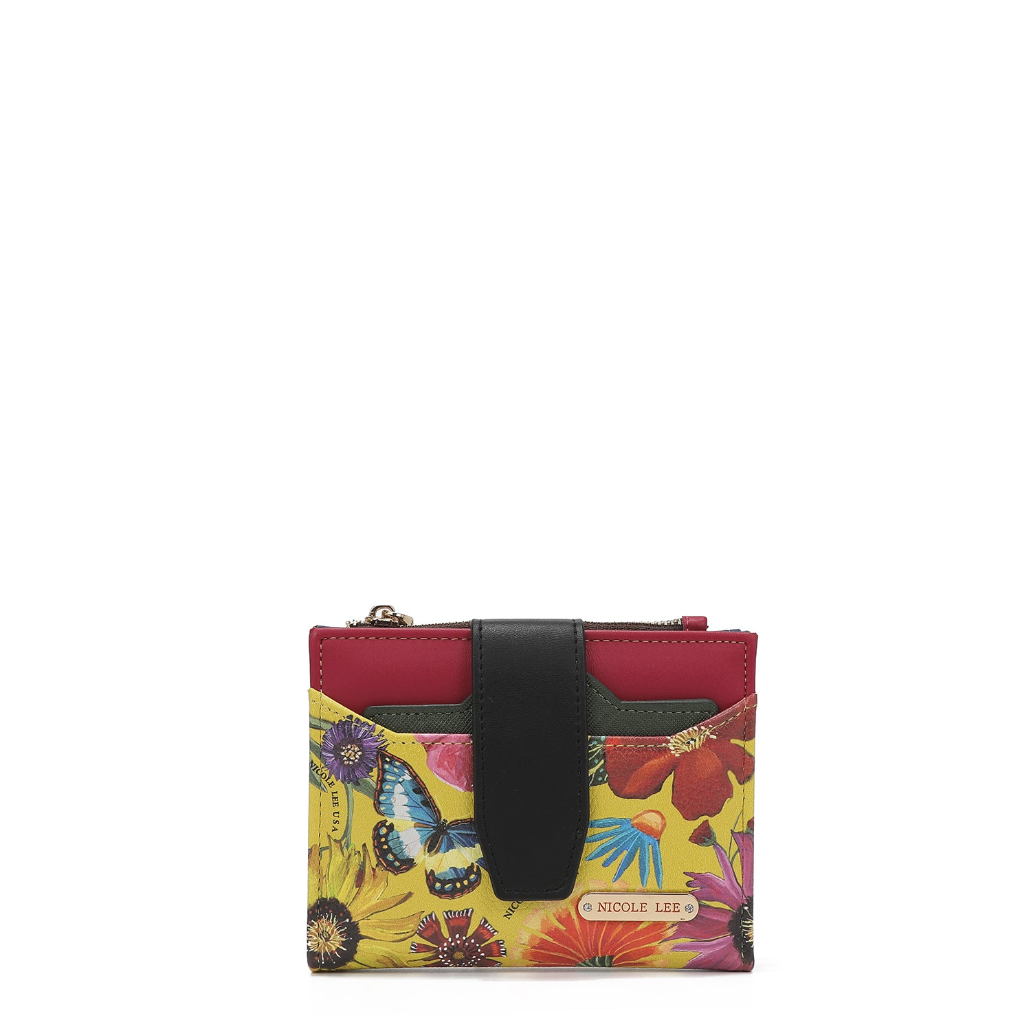 Double fashion compact portfolio with RFID block