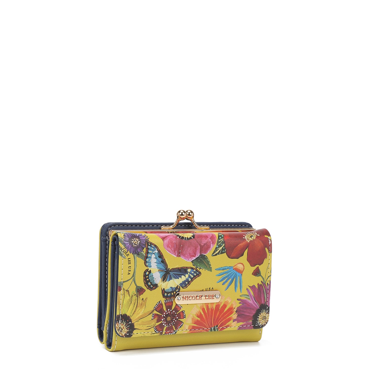 Triple fashion compact portfolio with RFID block