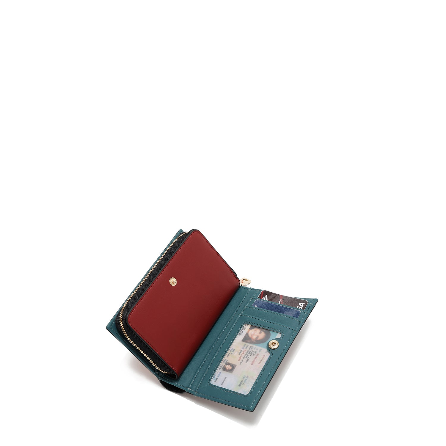 FOLDABLE WALLET WITH CENTRAL ZIP (<tc>QUEEN CLEOPATRA</tc>)