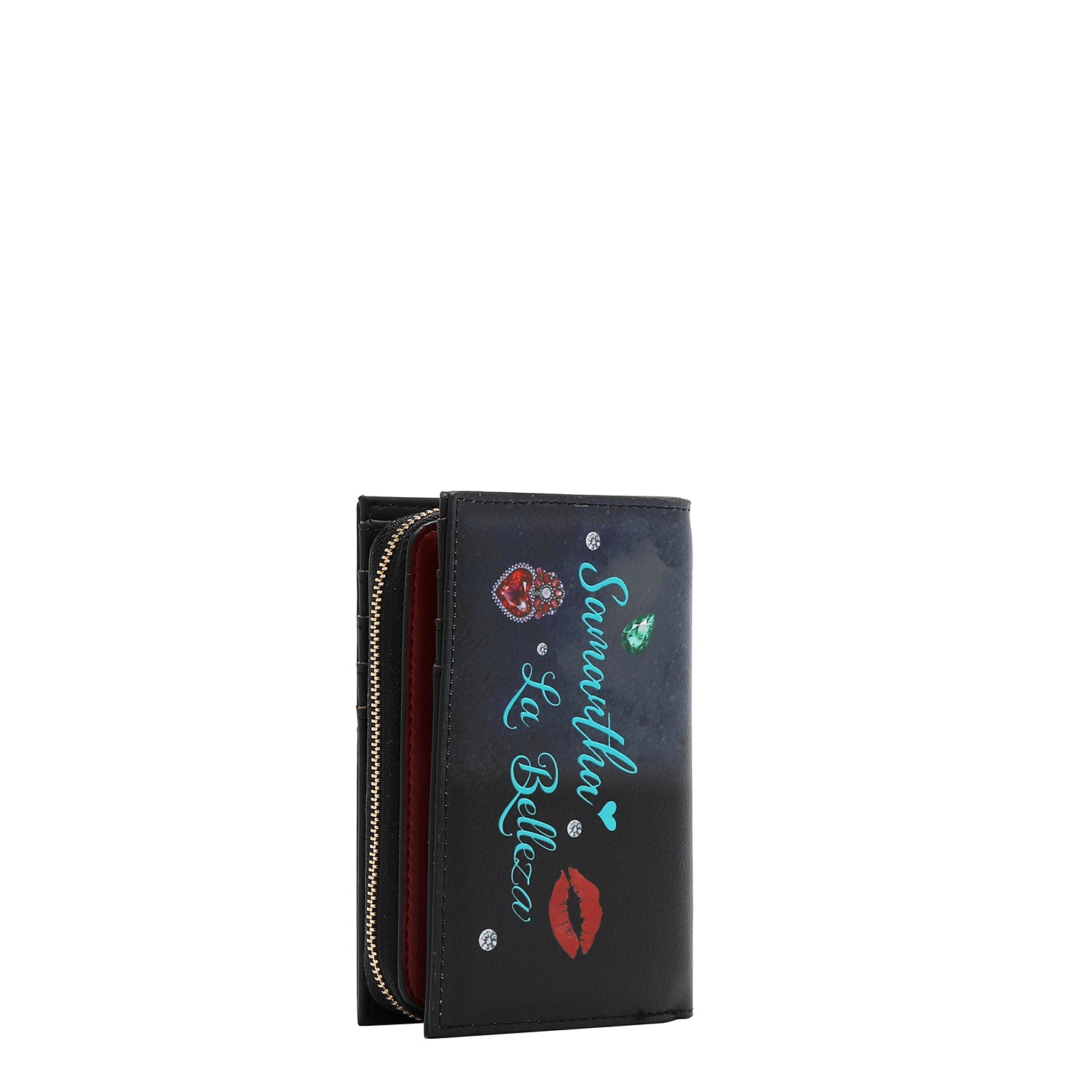 FOLDABLE WALLET WITH CENTRAL ZIP (<tc>SAMANTHA LA BELLEZA</tc>)