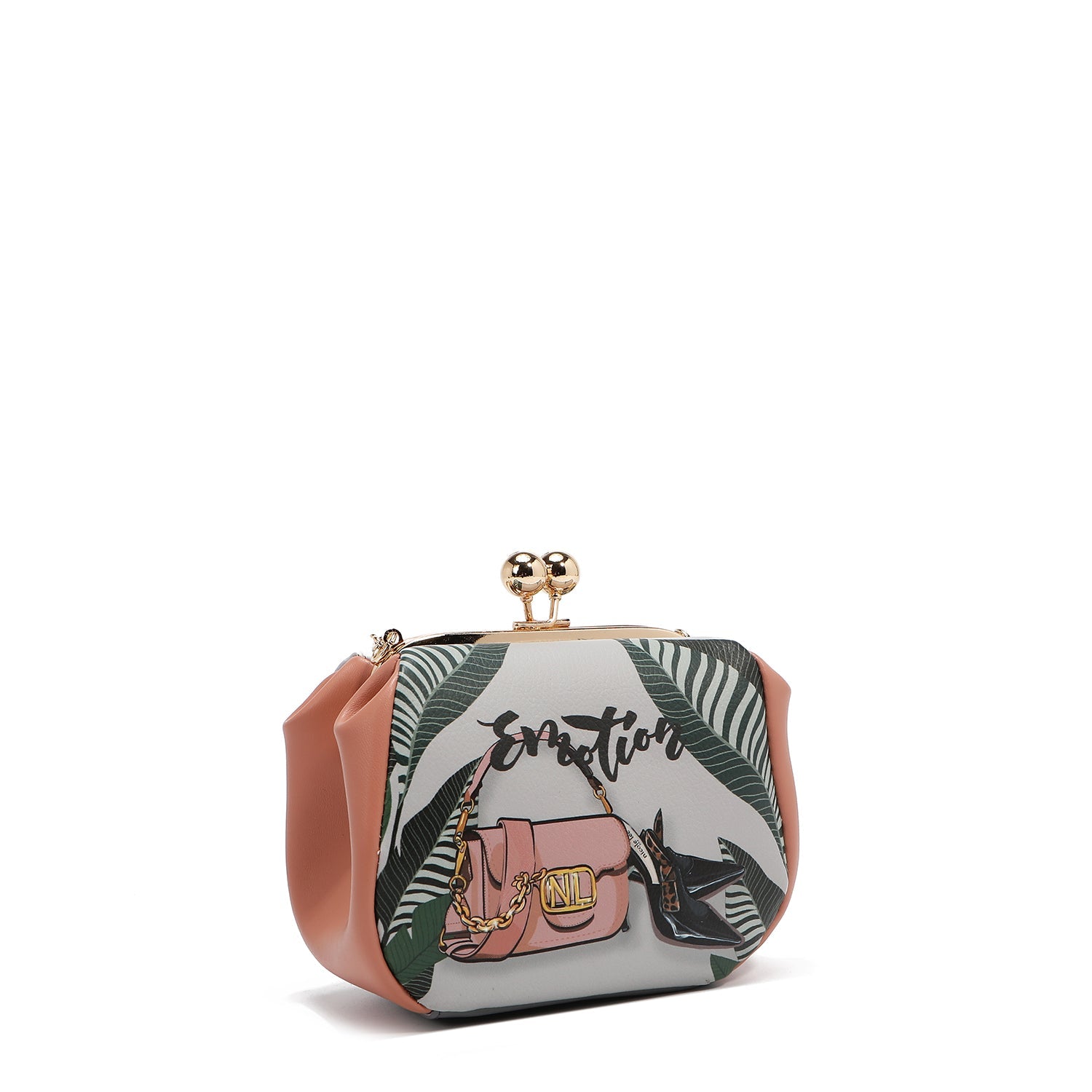 MINI BOLSO CRUZADO CON CIERRE KISS LOCK (EMOTION)