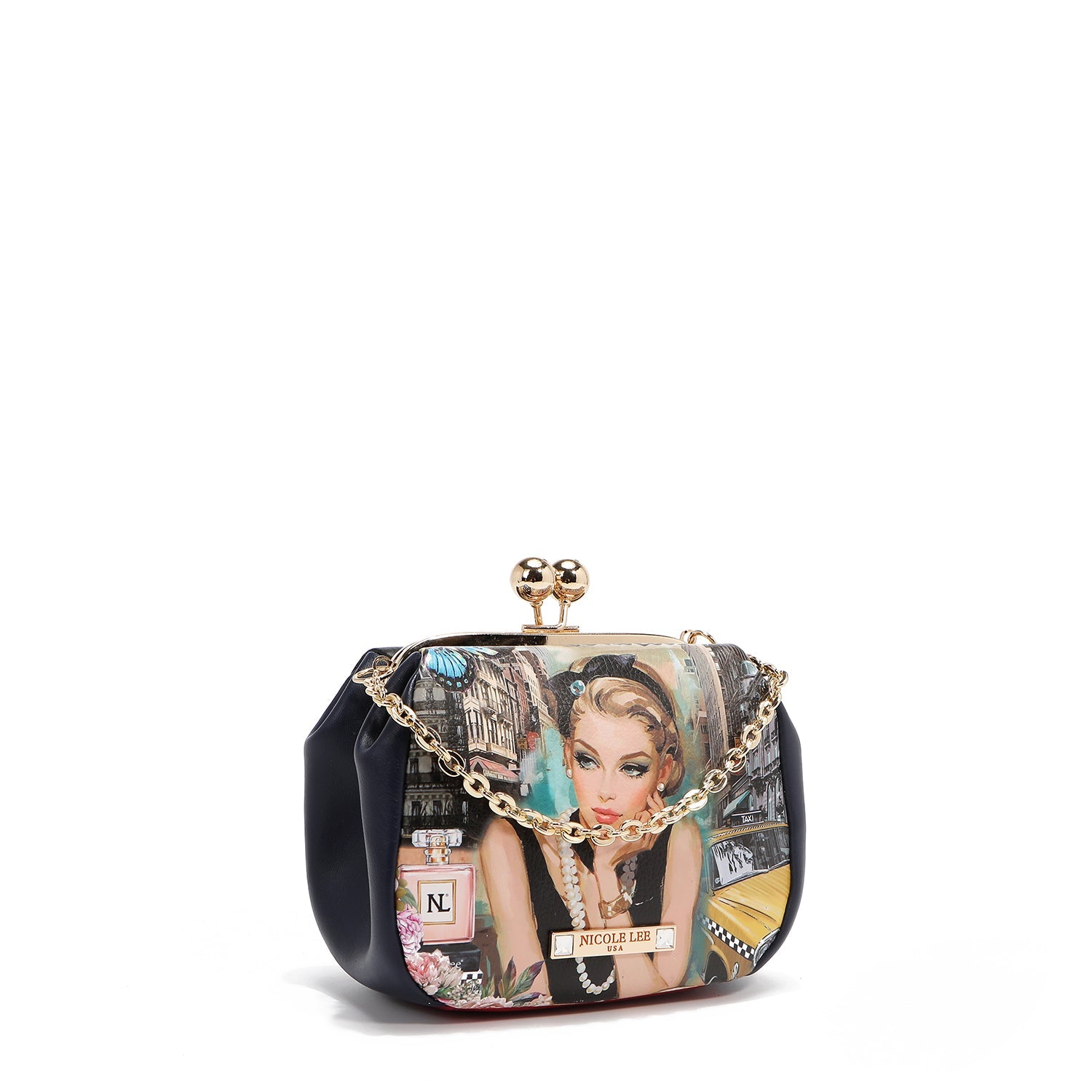 MINI SAC À BANDOULIÈRE AVEC FERMETURE KISS LOCK (SABINA IMAGINES)