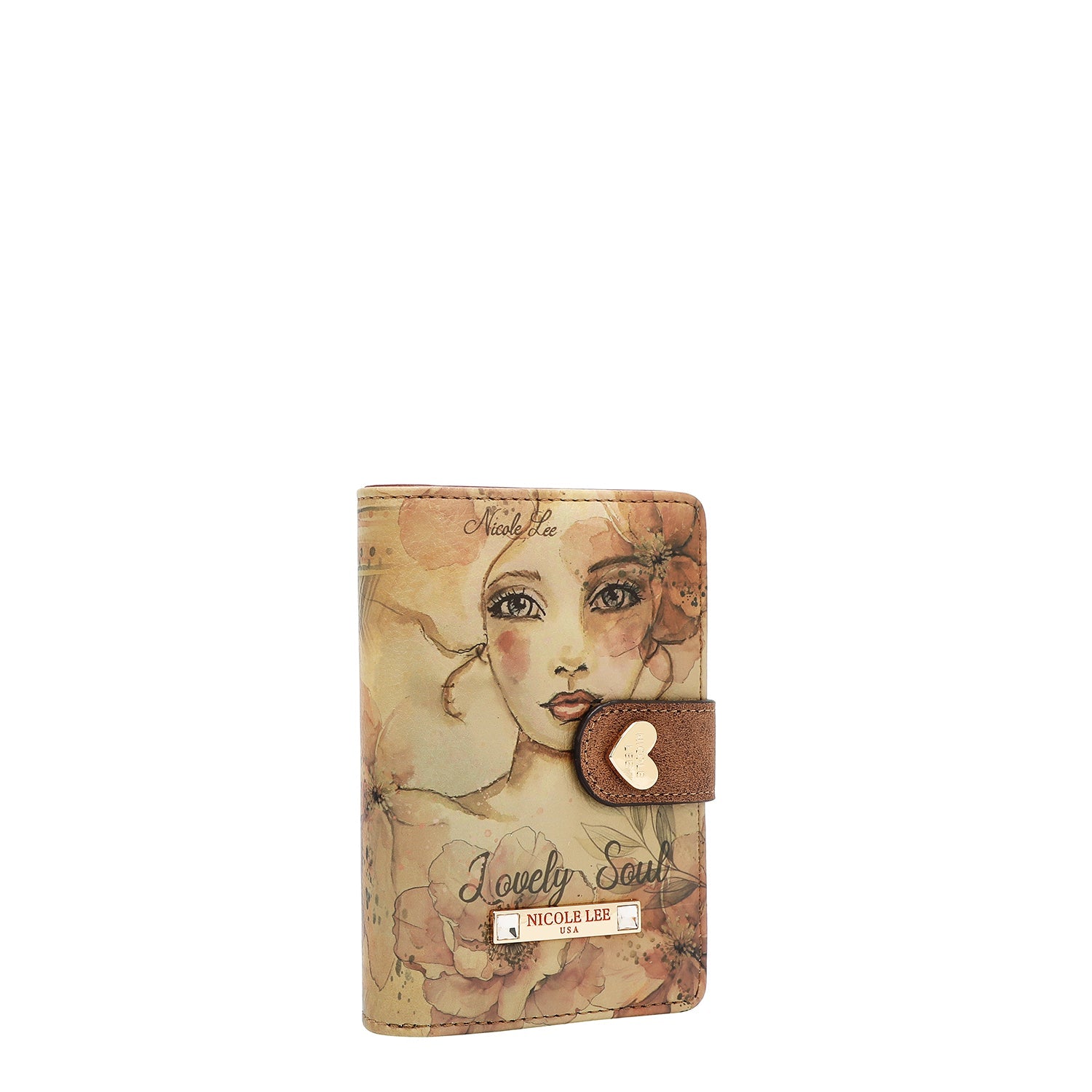 ORGANISATEUR DE PORTEFEUILLE COMPACT AVEC SNAP TAB (REFLET DE L'AMOUR)