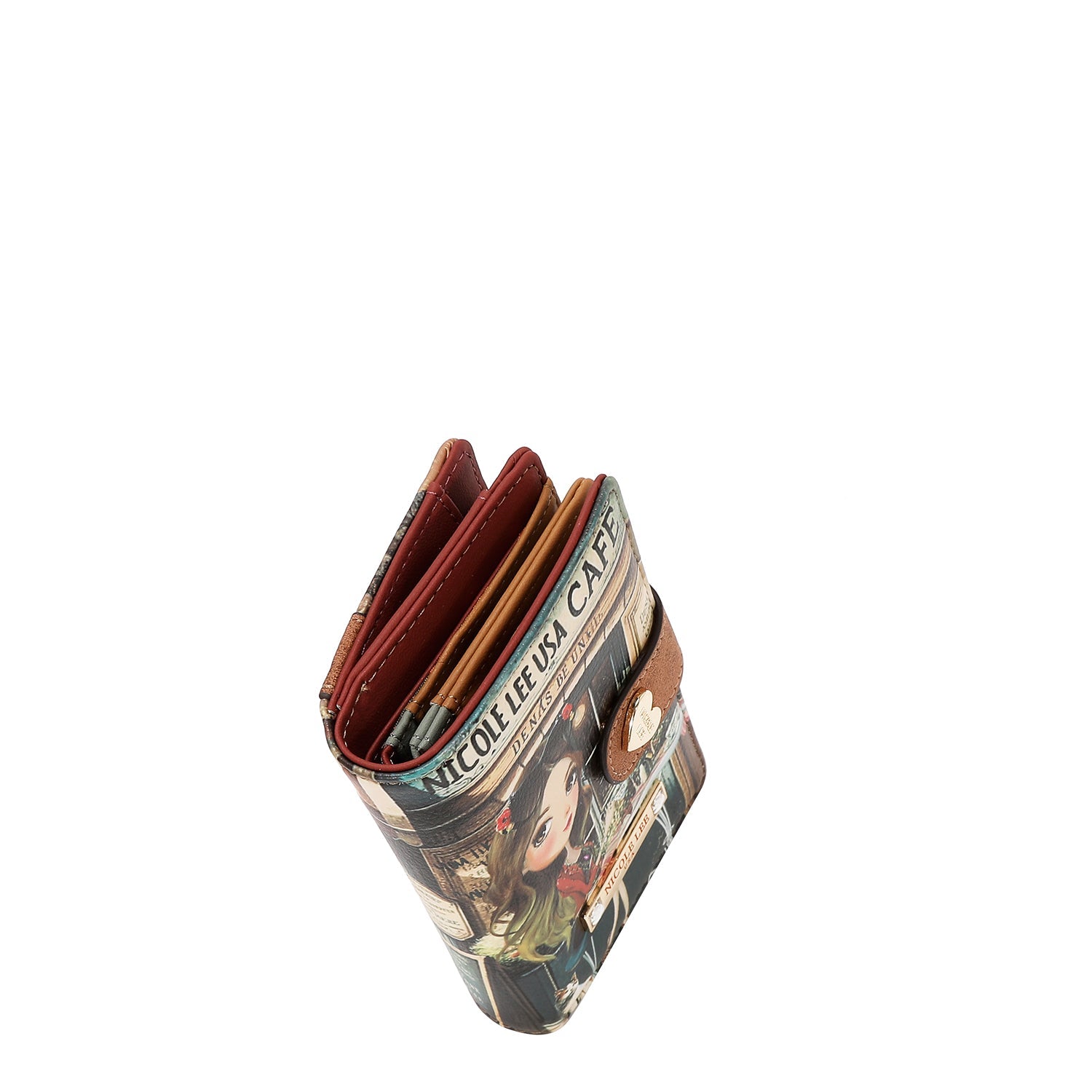 ORGANIZADOR DE BILLETERA COMPACTO CON PESTAÑA A PRESIÓN (VIRTUAL FRIEND)