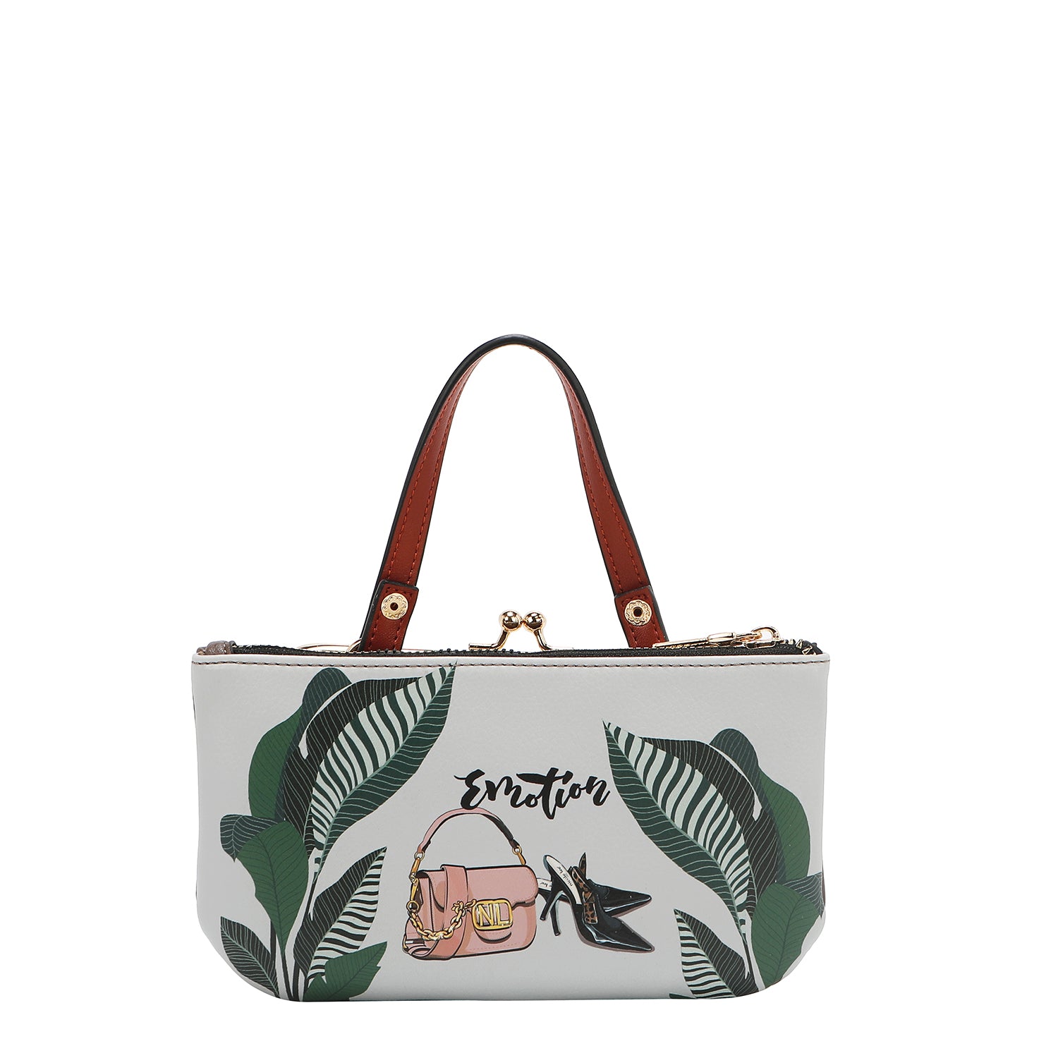 BOLSO MEDIANO CON MARCO Y ASA SUPERIOR (EMOTION)