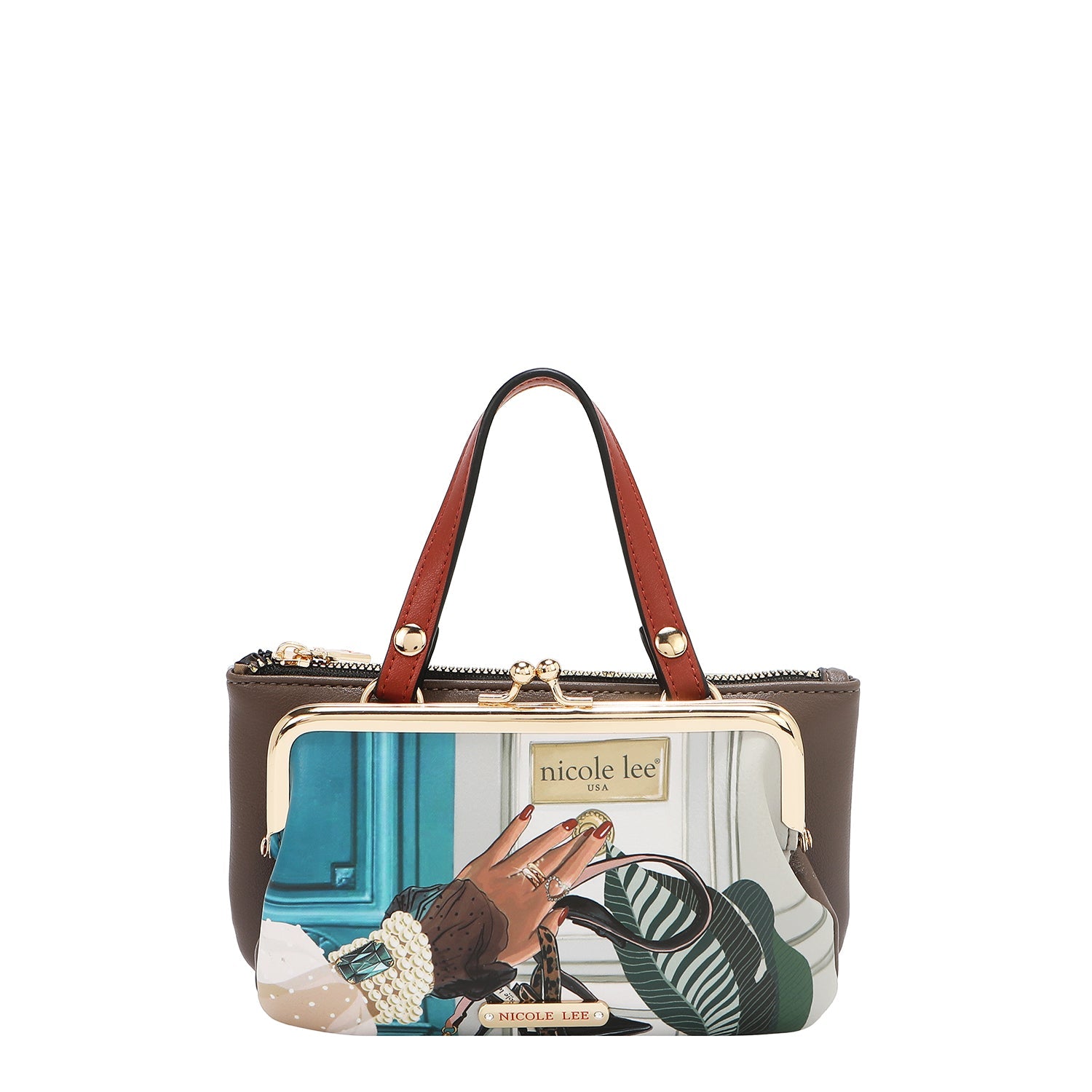 BOLSO MEDIANO CON MARCO Y ASA SUPERIOR (EMOTION)