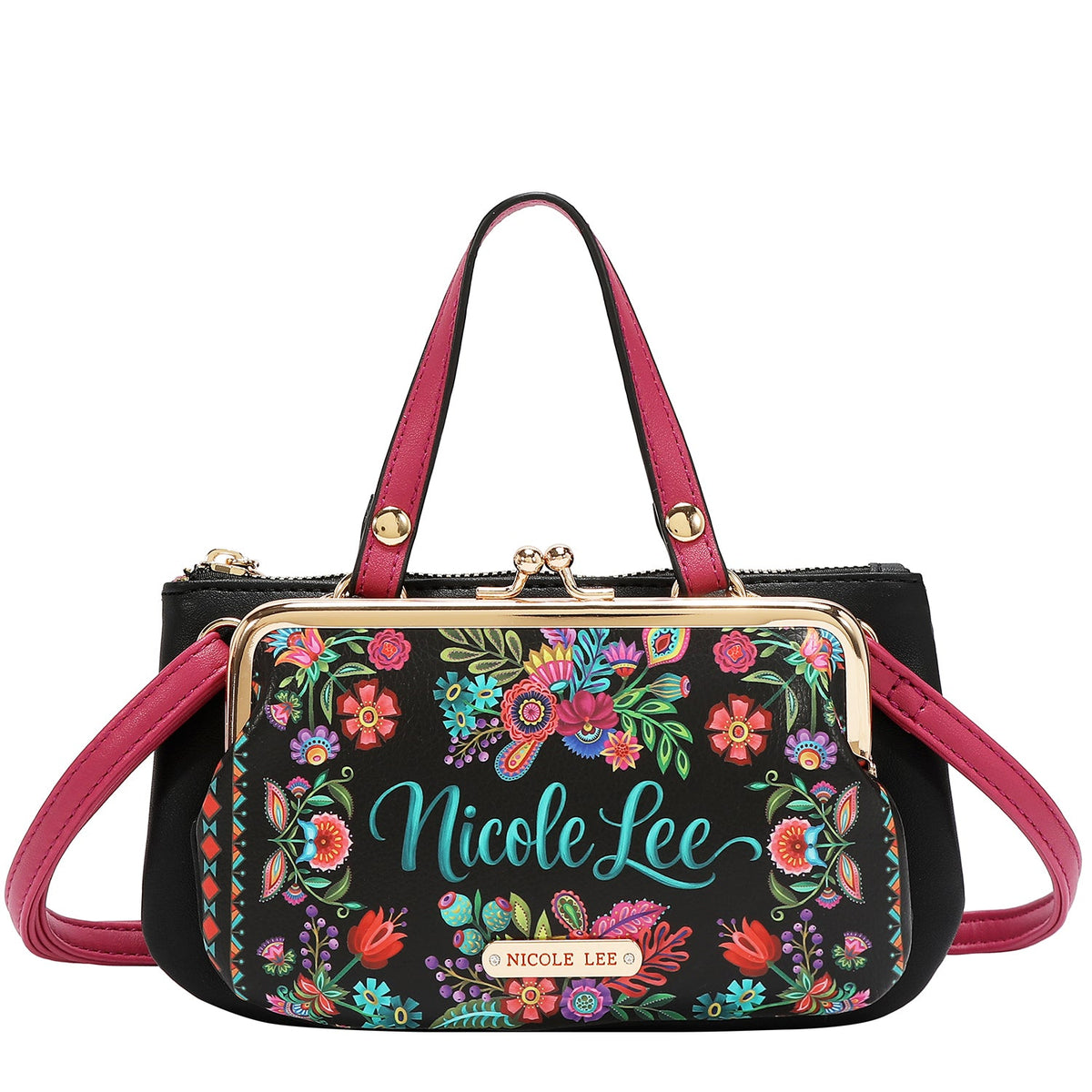BOLSO MEDIANO CON MARCO Y ASA SUPERIOR (KEEP DREAMING)