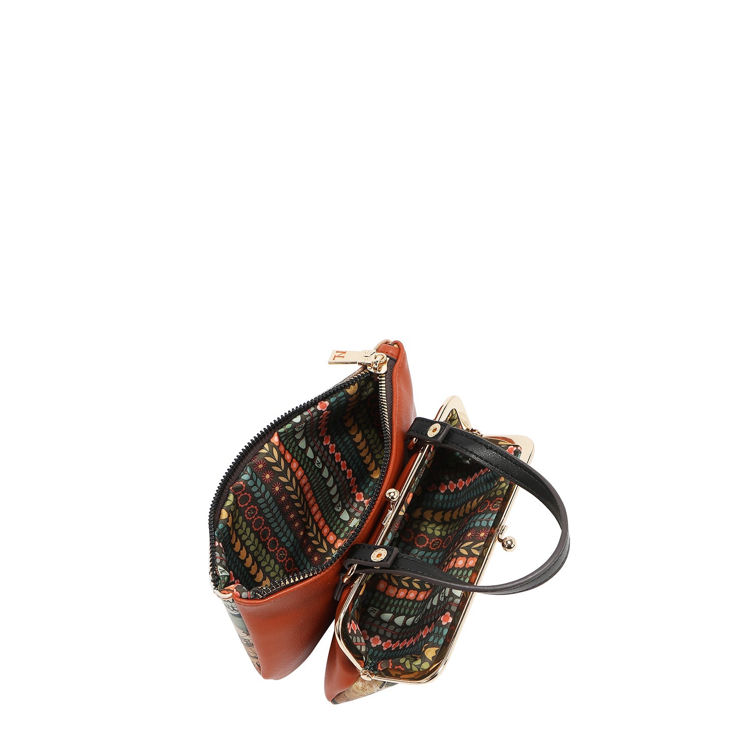 SAC MOYEN AVEC CADRE ET POIGNÉE SUPÉRIEURE (REFLET D'AMOUR)