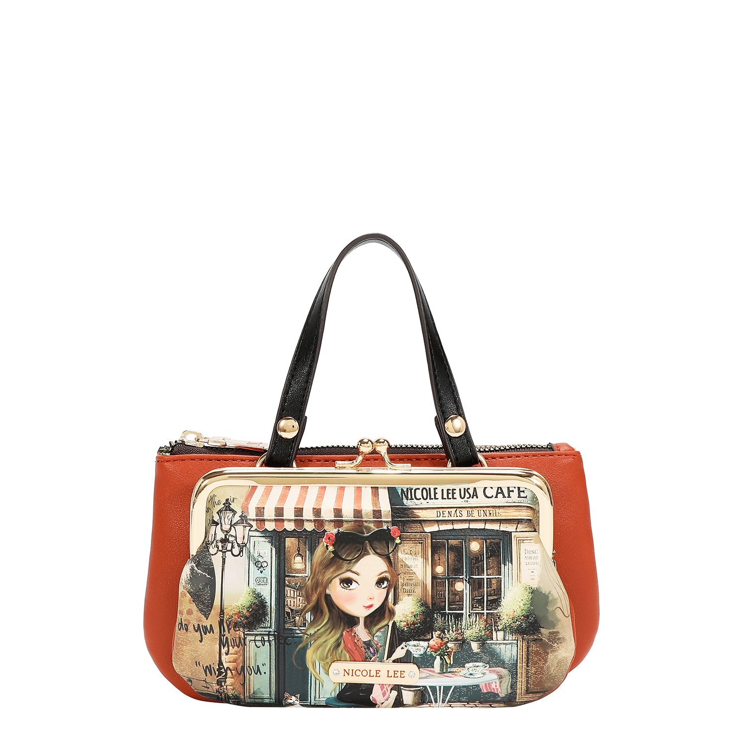 BOLSO MEDIANO CON MARCO Y ASA SUPERIOR (VIRTUAL FRIEND)