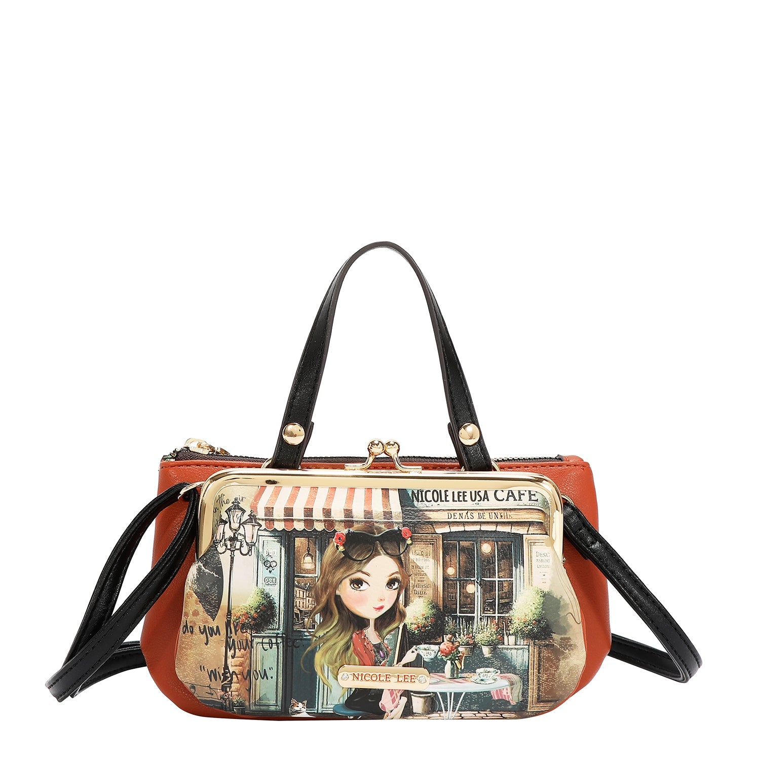 BOLSO MEDIANO CON MARCO Y ASA SUPERIOR (VIRTUAL FRIEND)