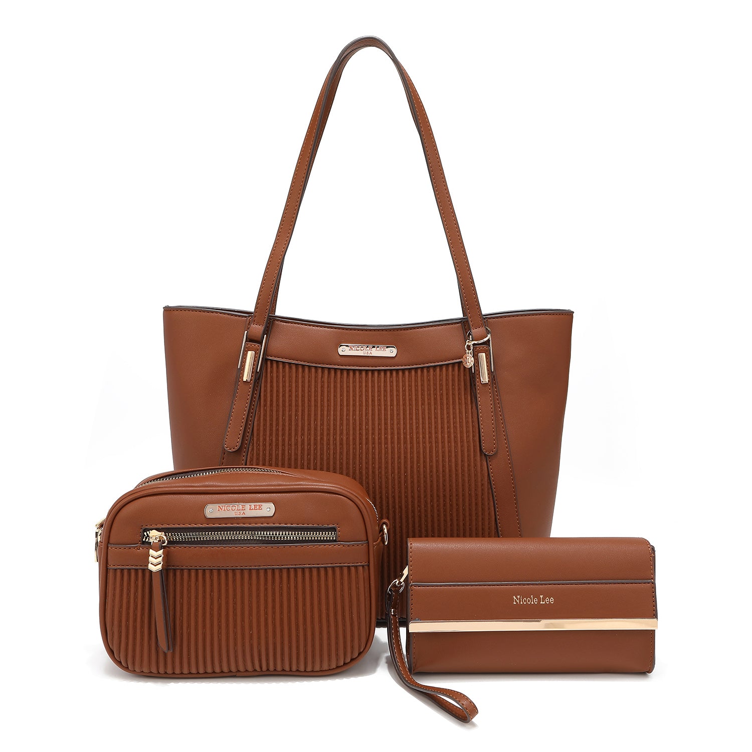 CONJUNTO DE 3 PIEZAS (BOLSO SHOPPER, BANDOLERA, ESTUCHE)