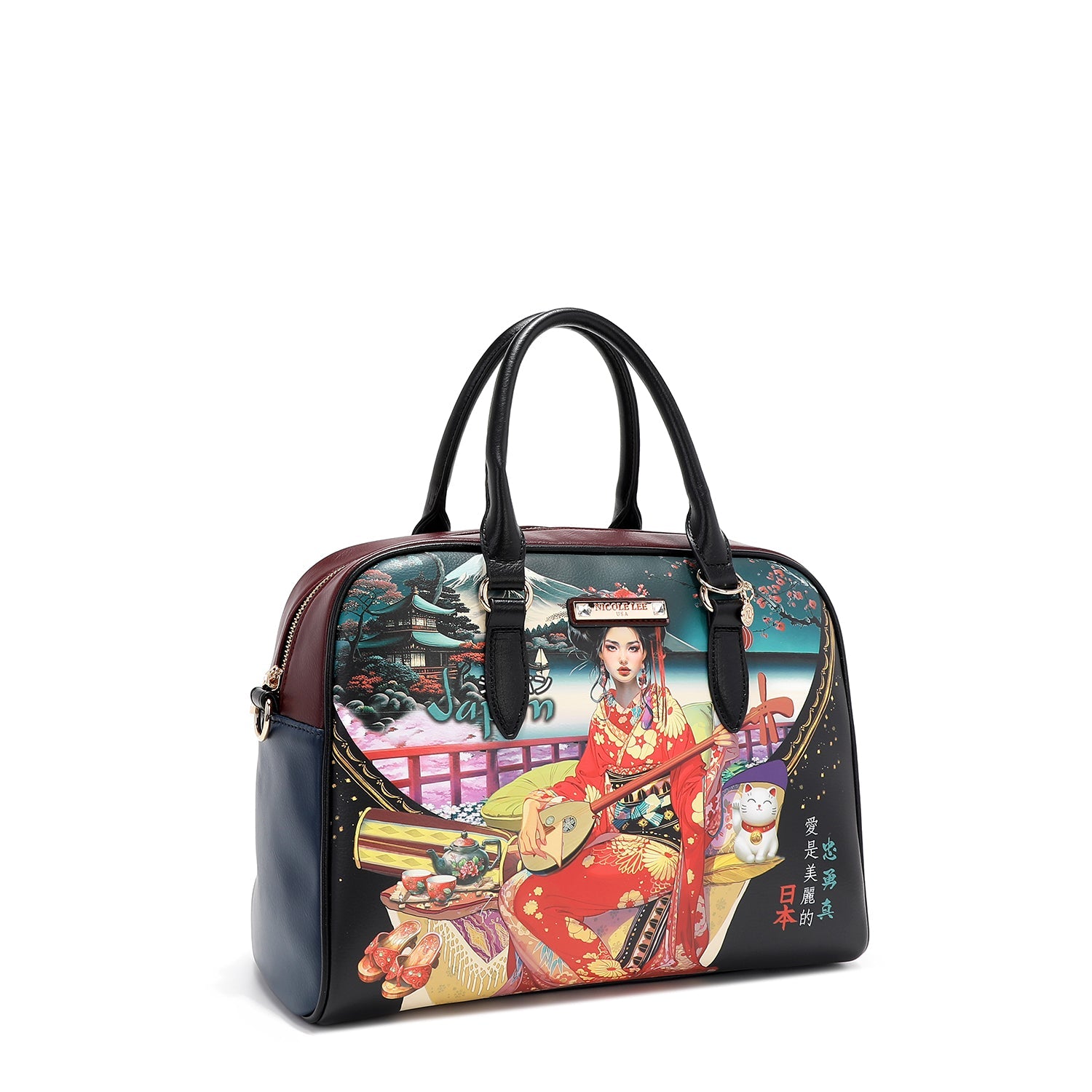 ENSEMBLE 3 PIÈCES (SAC À MAIN, SAC À BANDOULIÈRE, PORTEFEUILLE) (<tc>AKIKO LA BELLEZA</tc>)