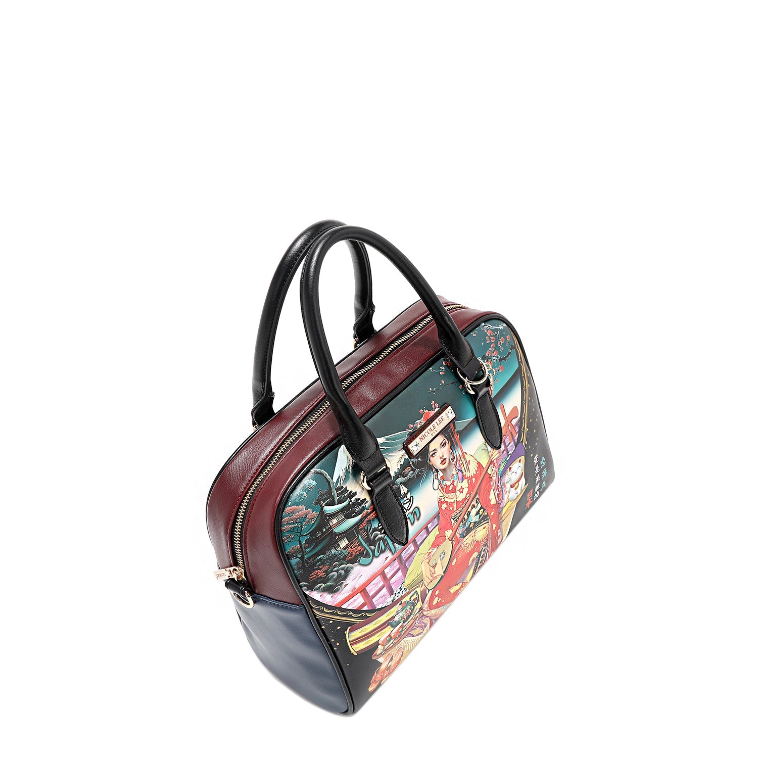 ENSEMBLE 3 PIÈCES (SAC À MAIN, SAC À BANDOULIÈRE, PORTEFEUILLE) (<tc>AKIKO LA BELLEZA</tc>)