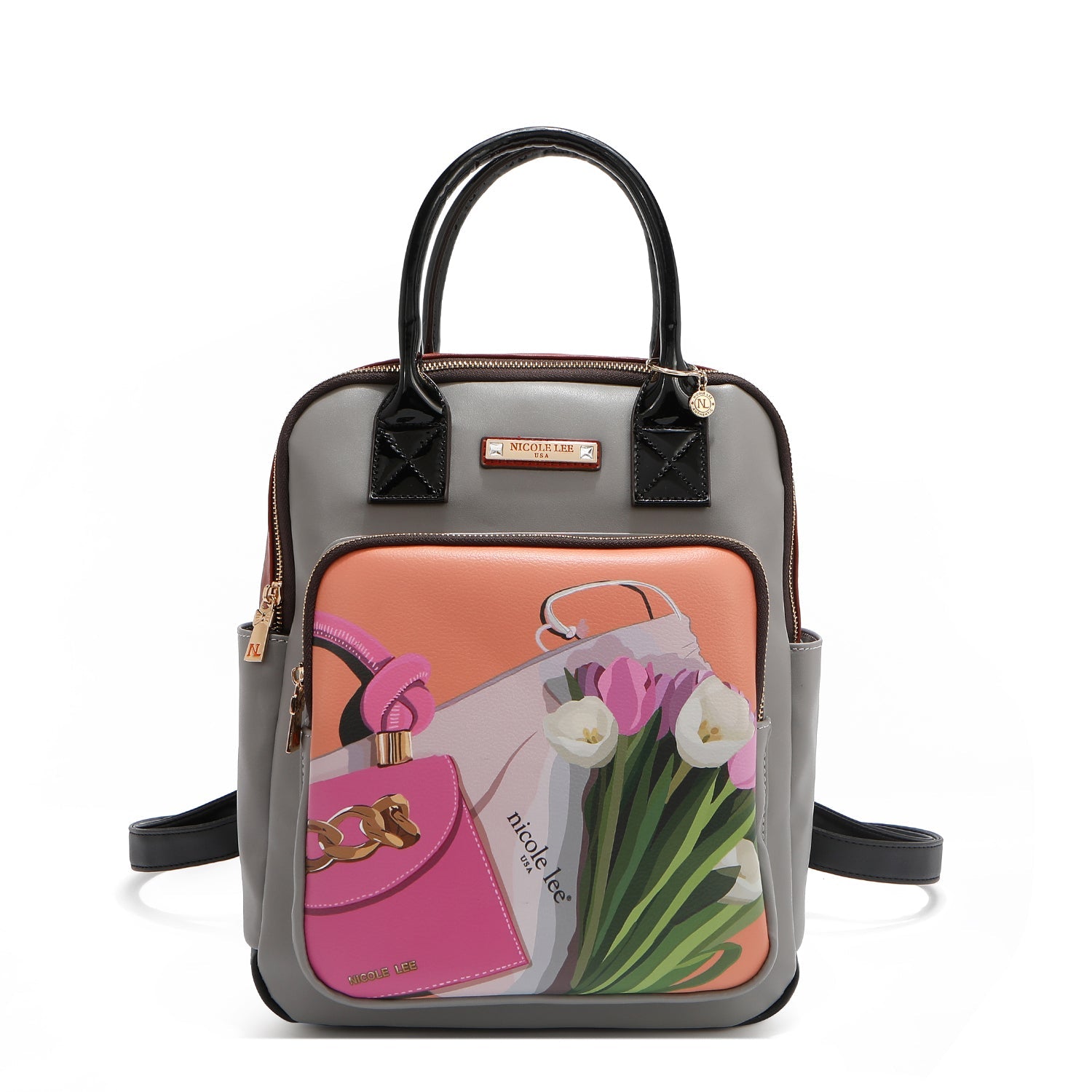 SET DE 3 PIEZAS (MOCHILA, BOLSO CRUZADO, CARTERA) (VIOLET BLOSSOM)