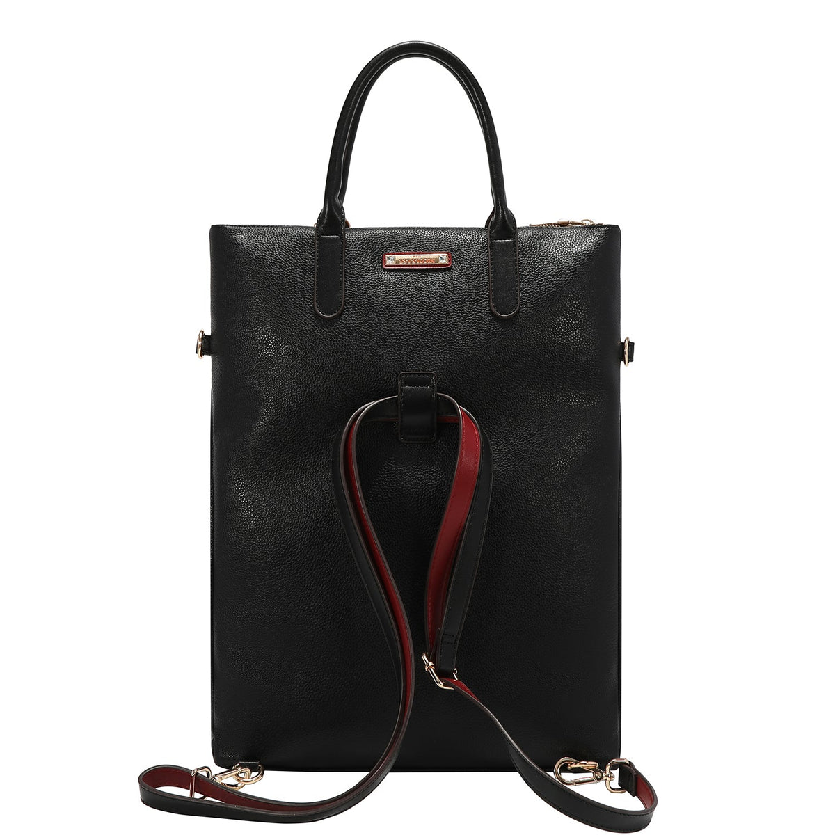 SET DA 5 PEZZI (ZAINO, BORSA A TRACOLLA, BORSA PER AGHI, BORSA E PORTA CARTE) (LONDON EYE - NERO)