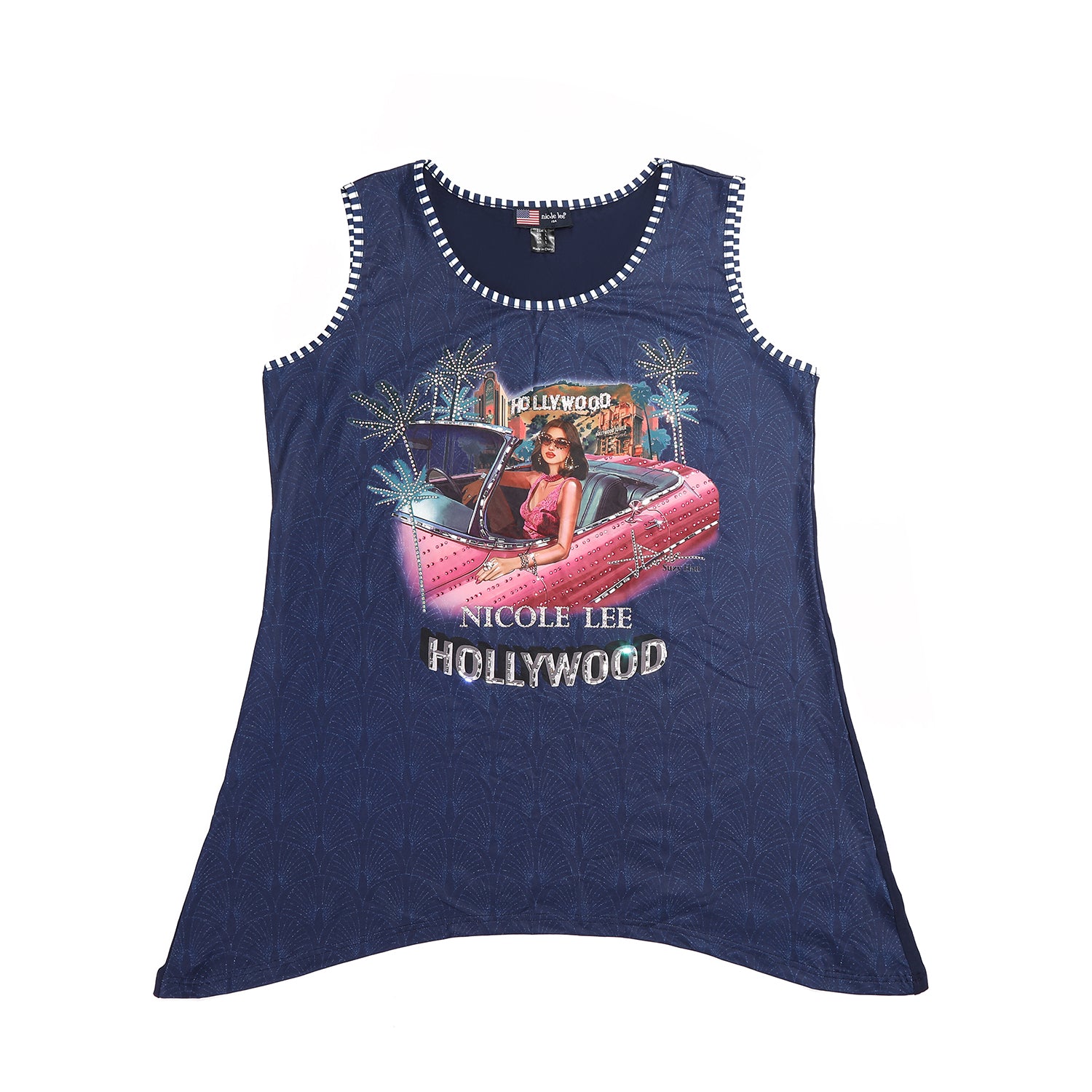 NICOLE LEE TUNIC TOP WITH SPARKLES (<tc>HOLLYWOOD DRIVE</tc>)