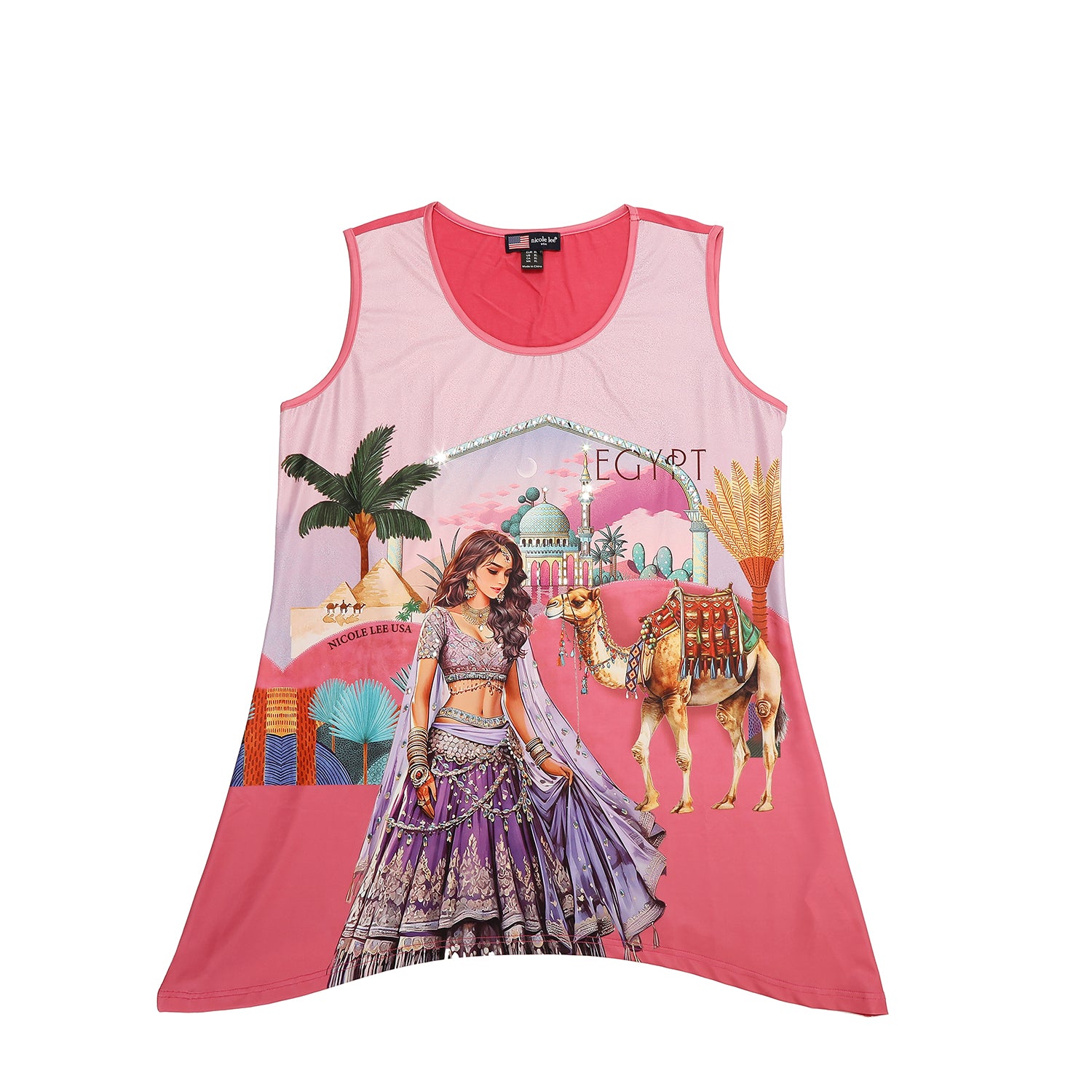 NICOLE LEE TUNICA TOP WITH SPARKLES (<tc>QUEEN CLEOPATRA</tc>)