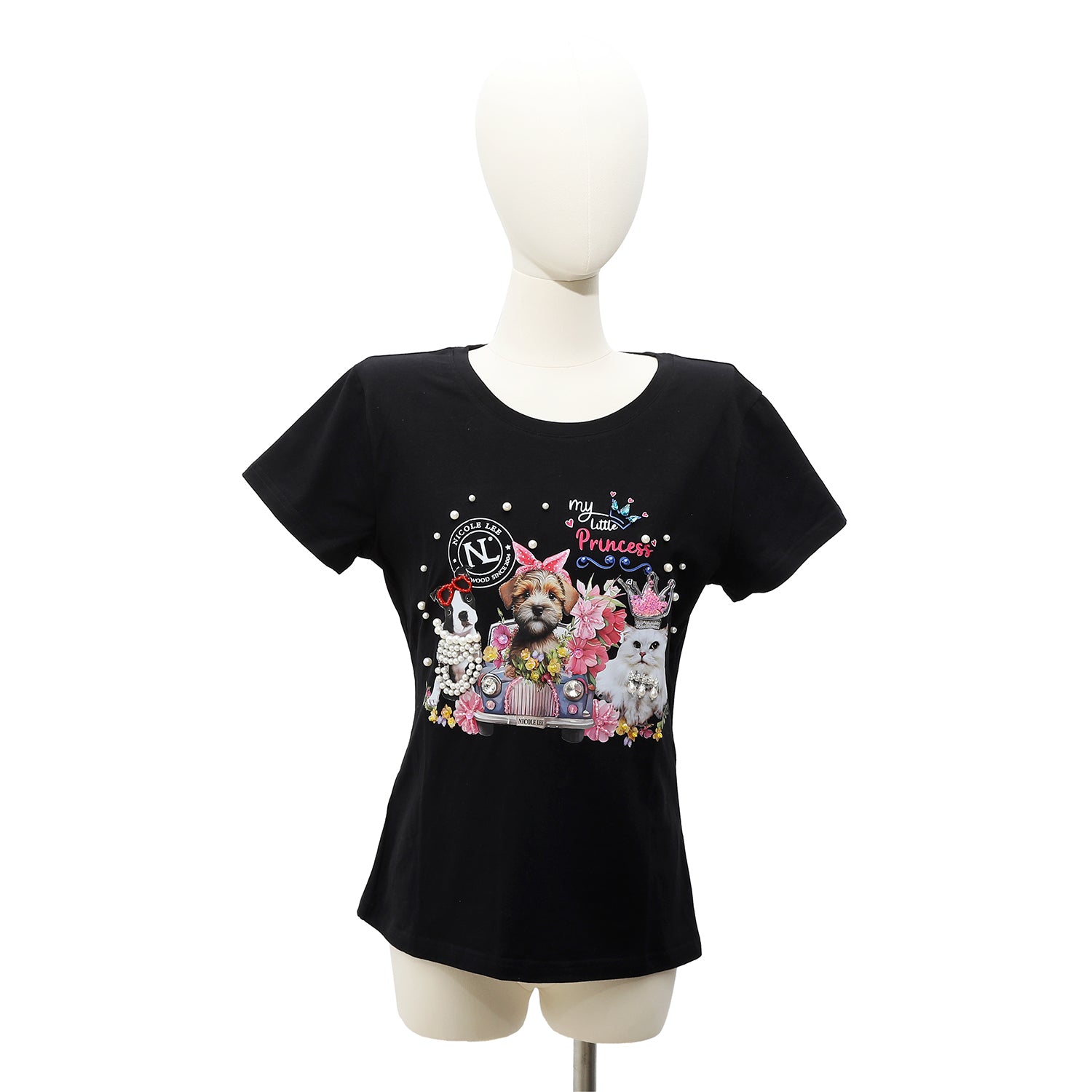 CAMISETA DE MODA NICOLE LEE CON BRILLOS (FAMILY YEARBOOK)