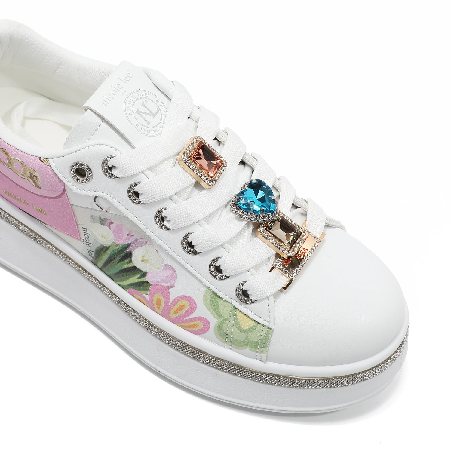 FASHION SNEAKERS WITH RHINESTONE (<tc>VIOLET BLOSSOM</tc>)