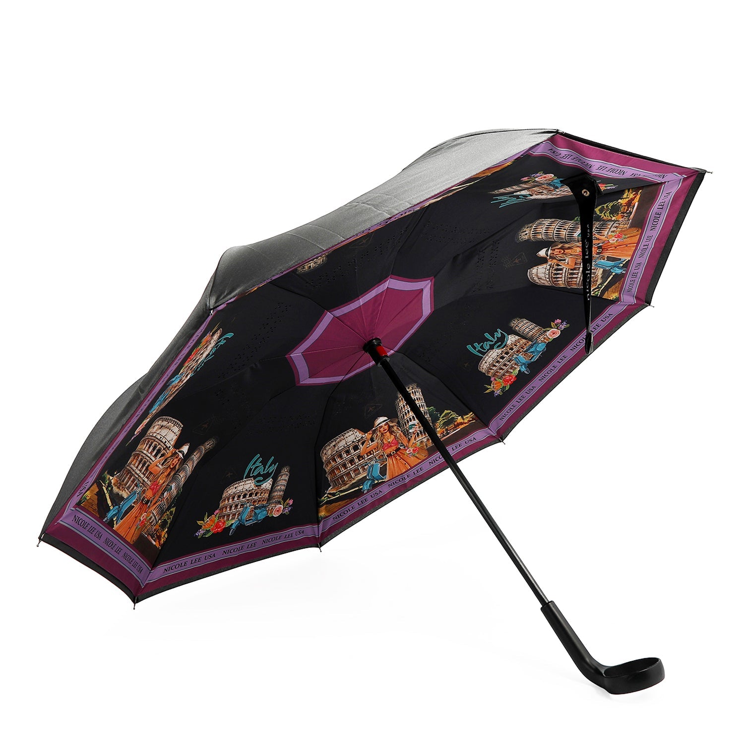BLAKELY INVERTED CUP HOLDER UMBRELLA (<tc>MARTHA TRAVELS ITALY</tc>)