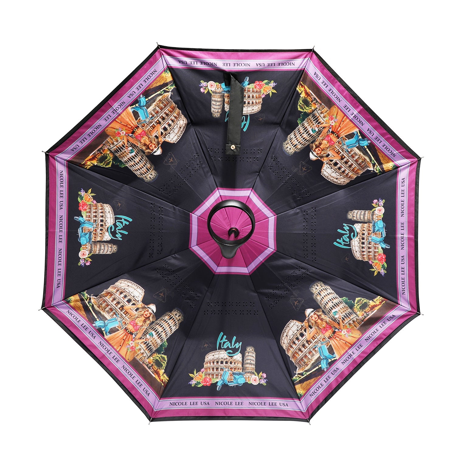 BLAKELY INVERTED CUP HOLDER UMBRELLA (<tc>MARTHA TRAVELS ITALY</tc>)