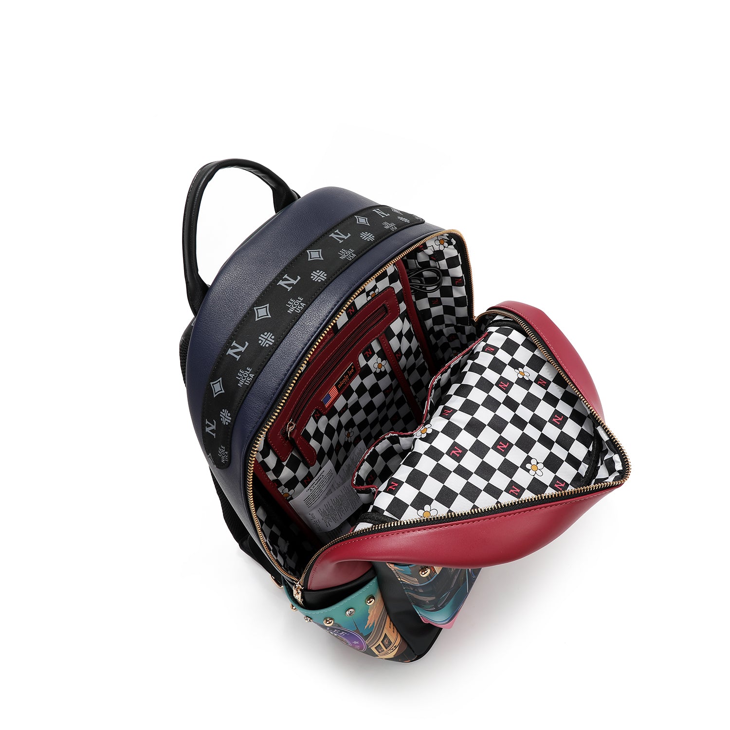 MOCHILA GRANDE CON PUERTO DE CARGA USB Y BOLSA (AKIKO LA BELLEZA)