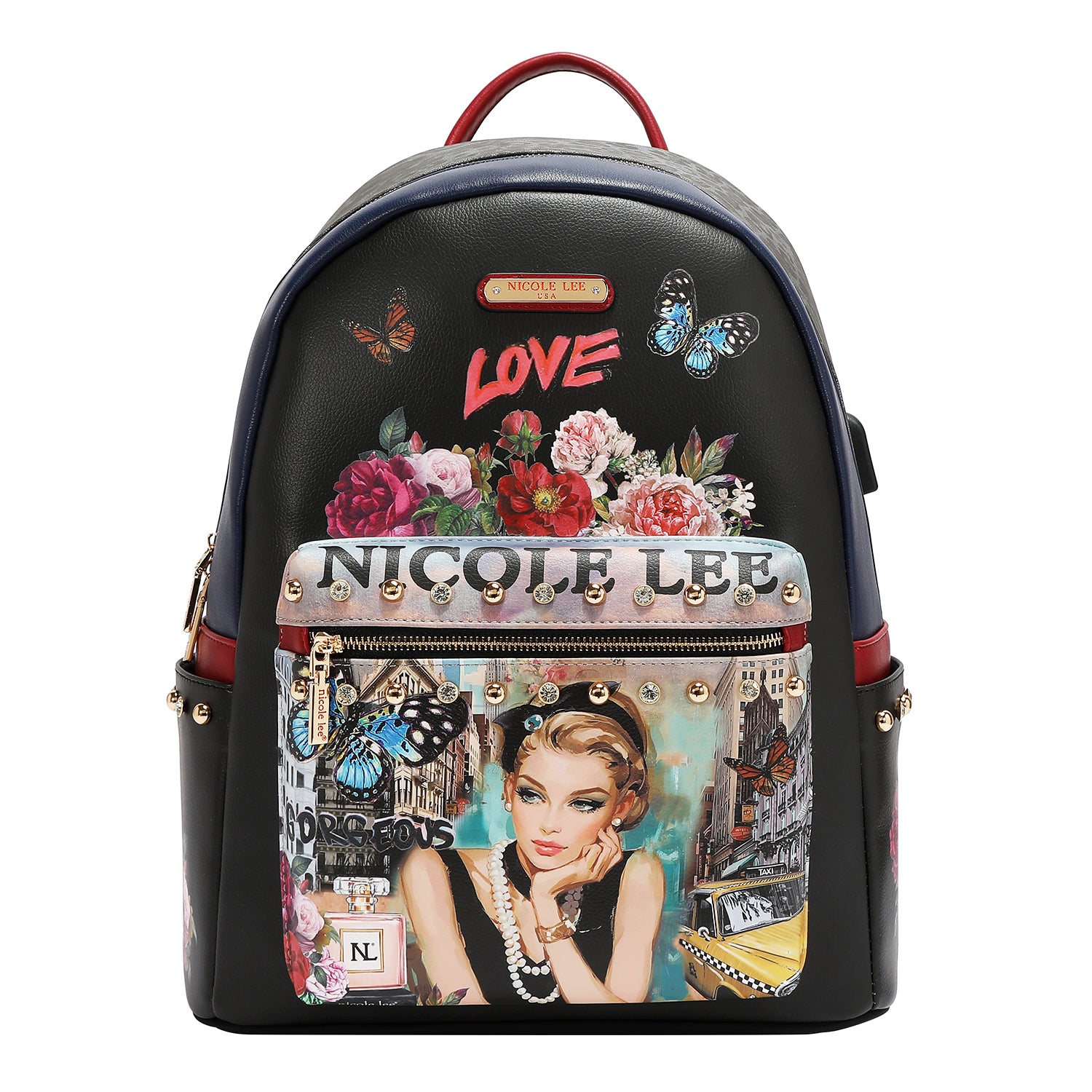 LAPTOP BACKPACK WITH USB CHARGING PORT (SABINA IMAGINES)