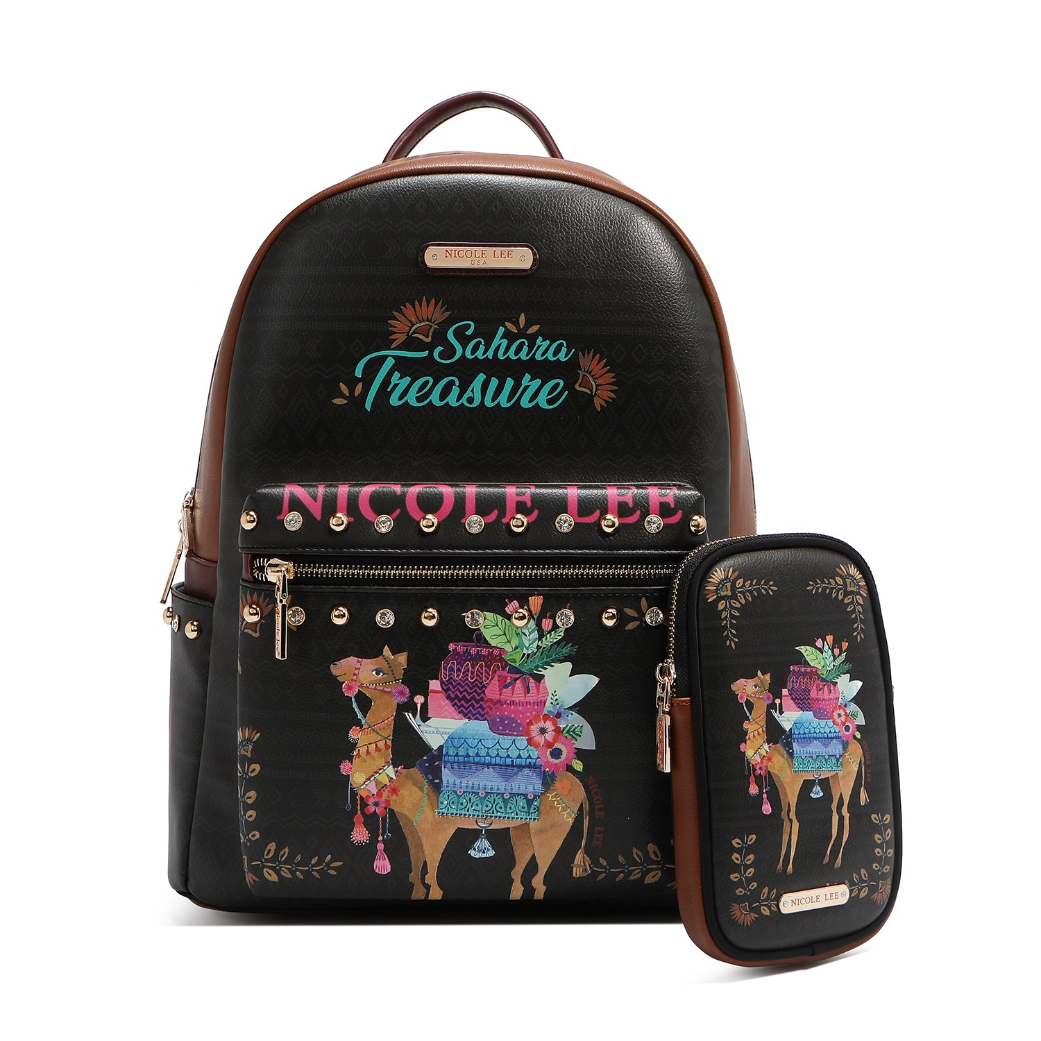 GRAND SAC À DOS À LA MODE AVEC PORT DE CHARGEMENT USB ET SAC (SAHARA TREASURE)