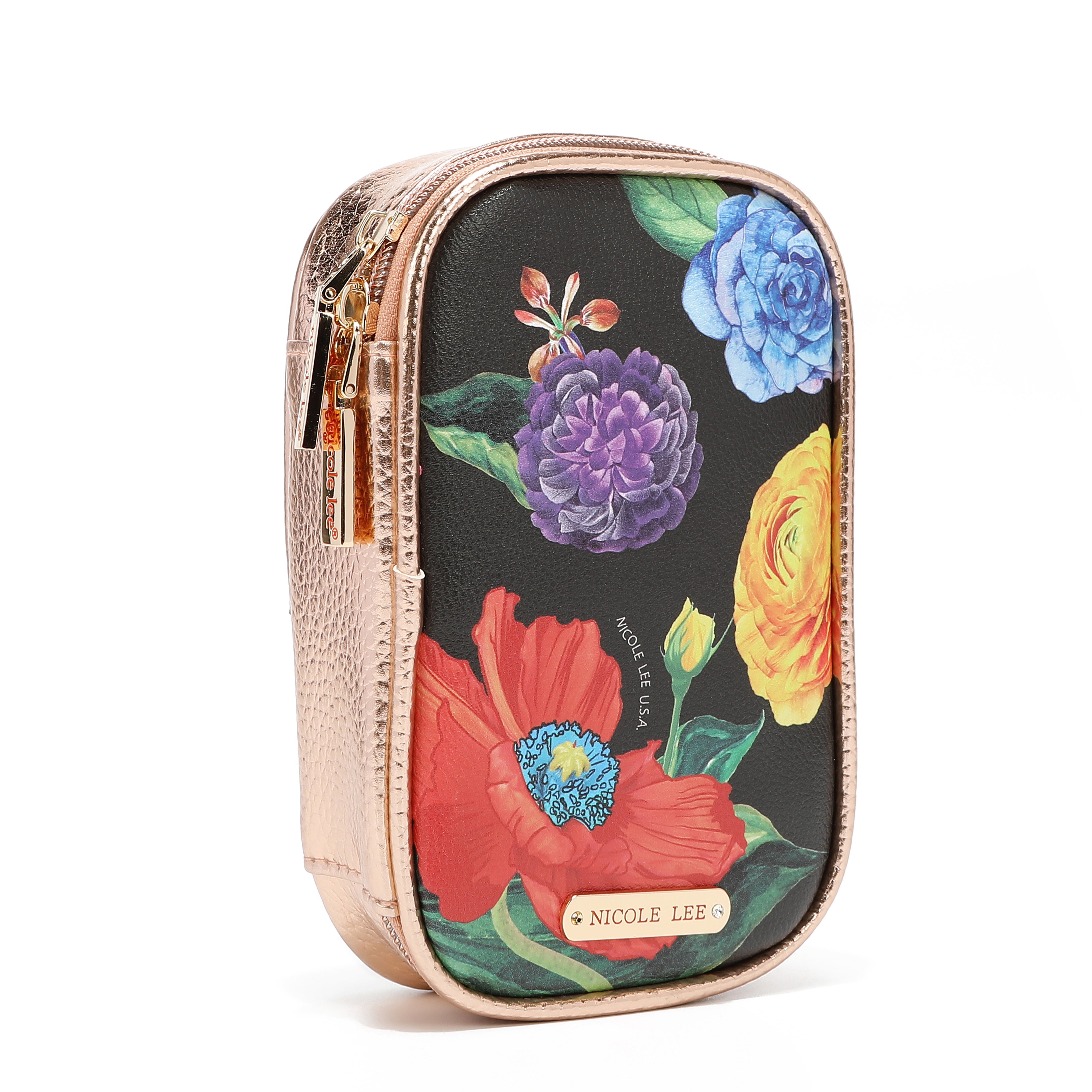 Set of makeup brushes with case